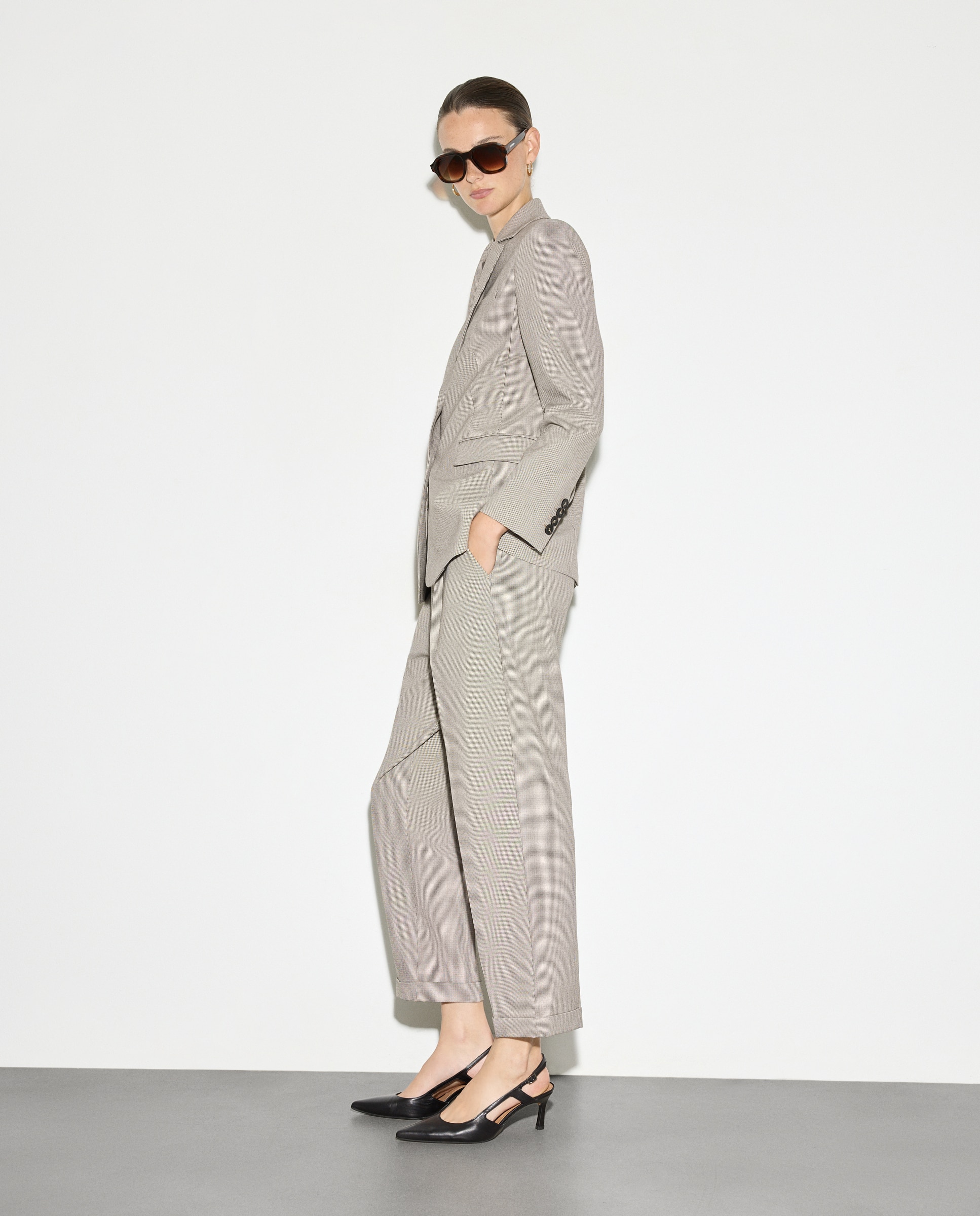 Blazer Estampado de Poliéster Torrado-2