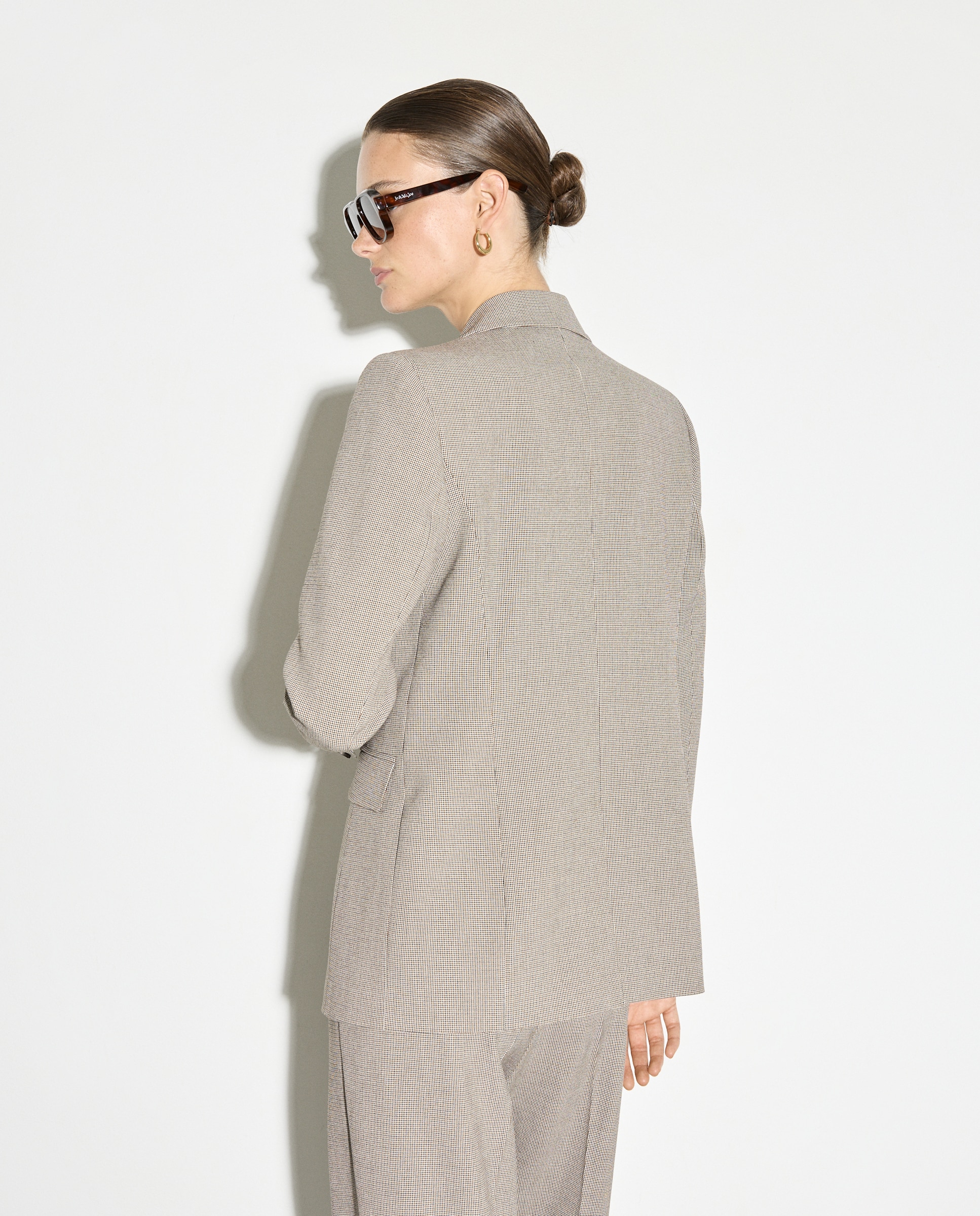 Blazer Estampado de Poliéster Torrado-3