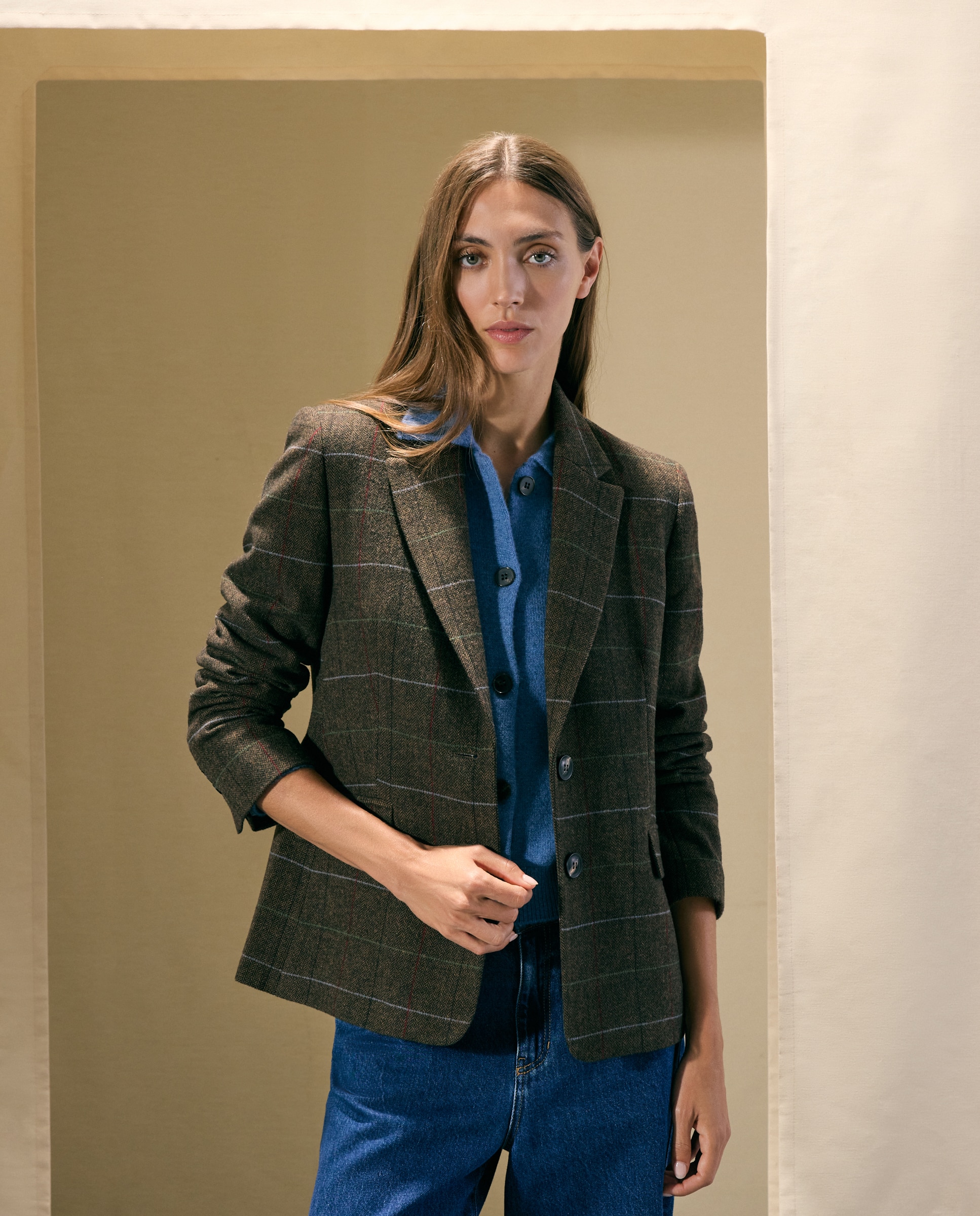 Chaqueta de mujer lisa - Woman El Corte Inglés - Marrón Marrón-1