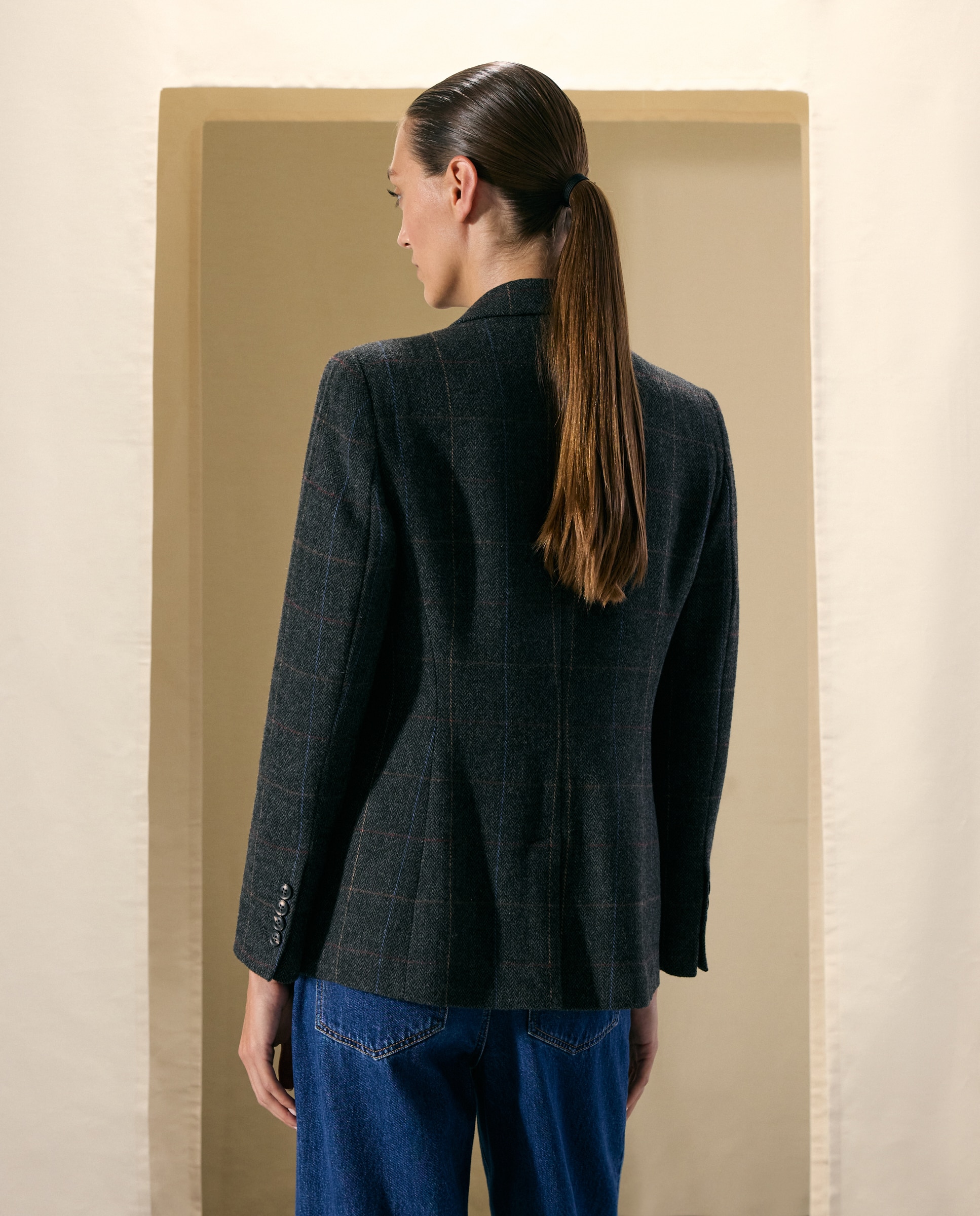 Chaqueta de mujer lisa - Woman El Corte Inglés - 820 Gris medio 820 Gris medio-3