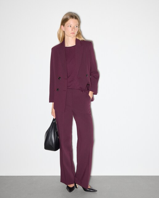 Imagen 0 de Blazer lisa cruzada de mujer