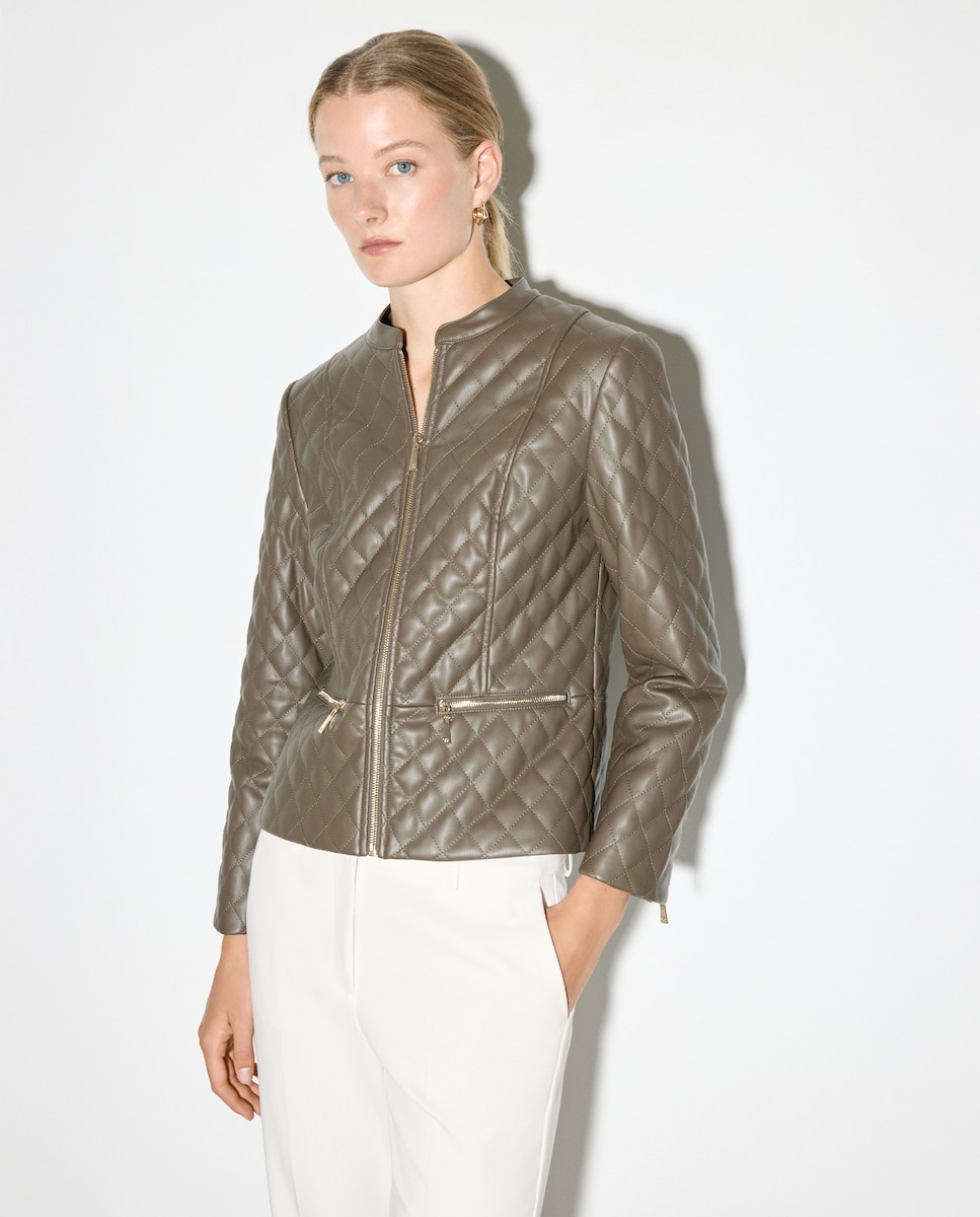 Blusão Liso de Poliéster 530 Verde Escuro-3