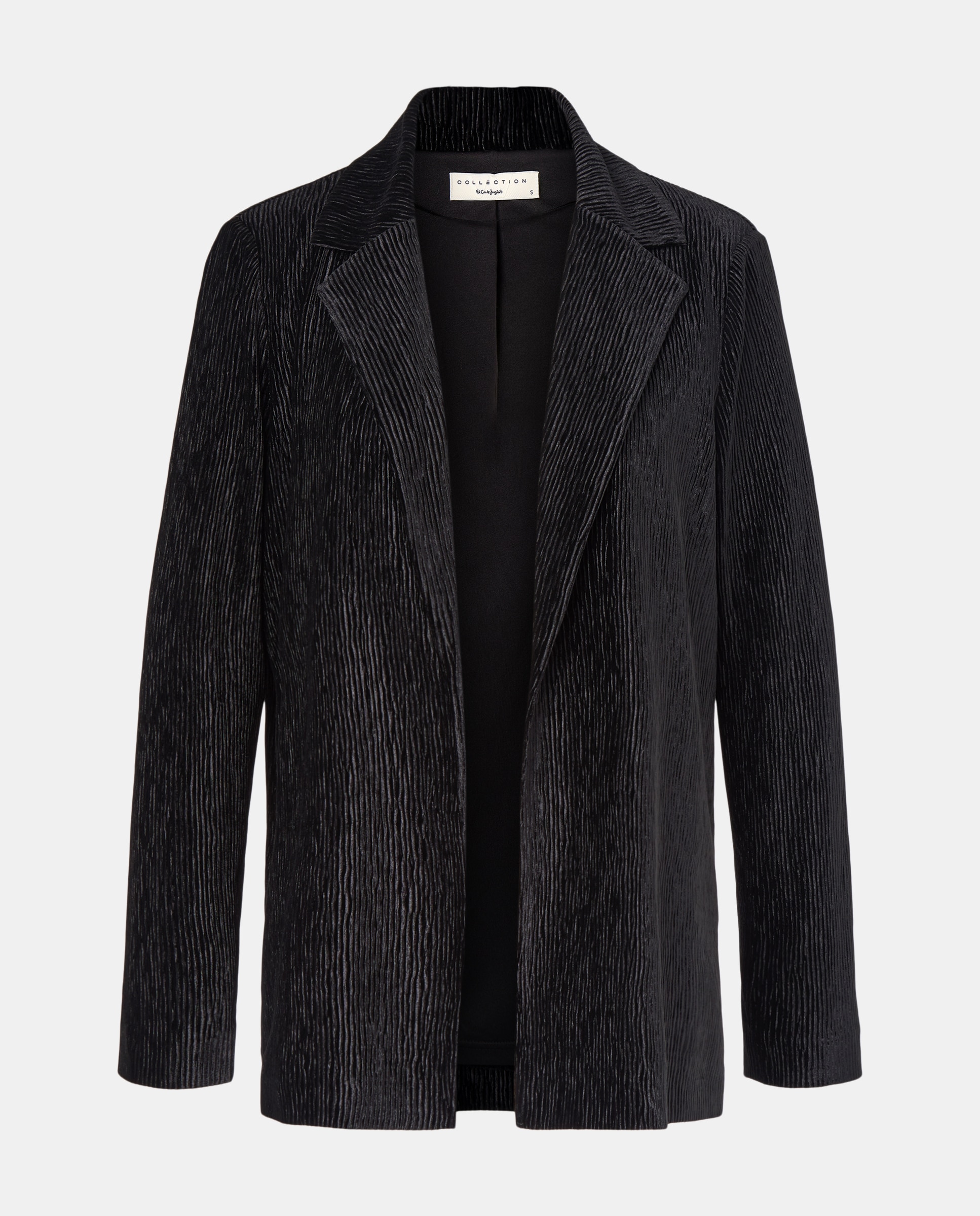 Kimono de Veludo Plissado Preto-5