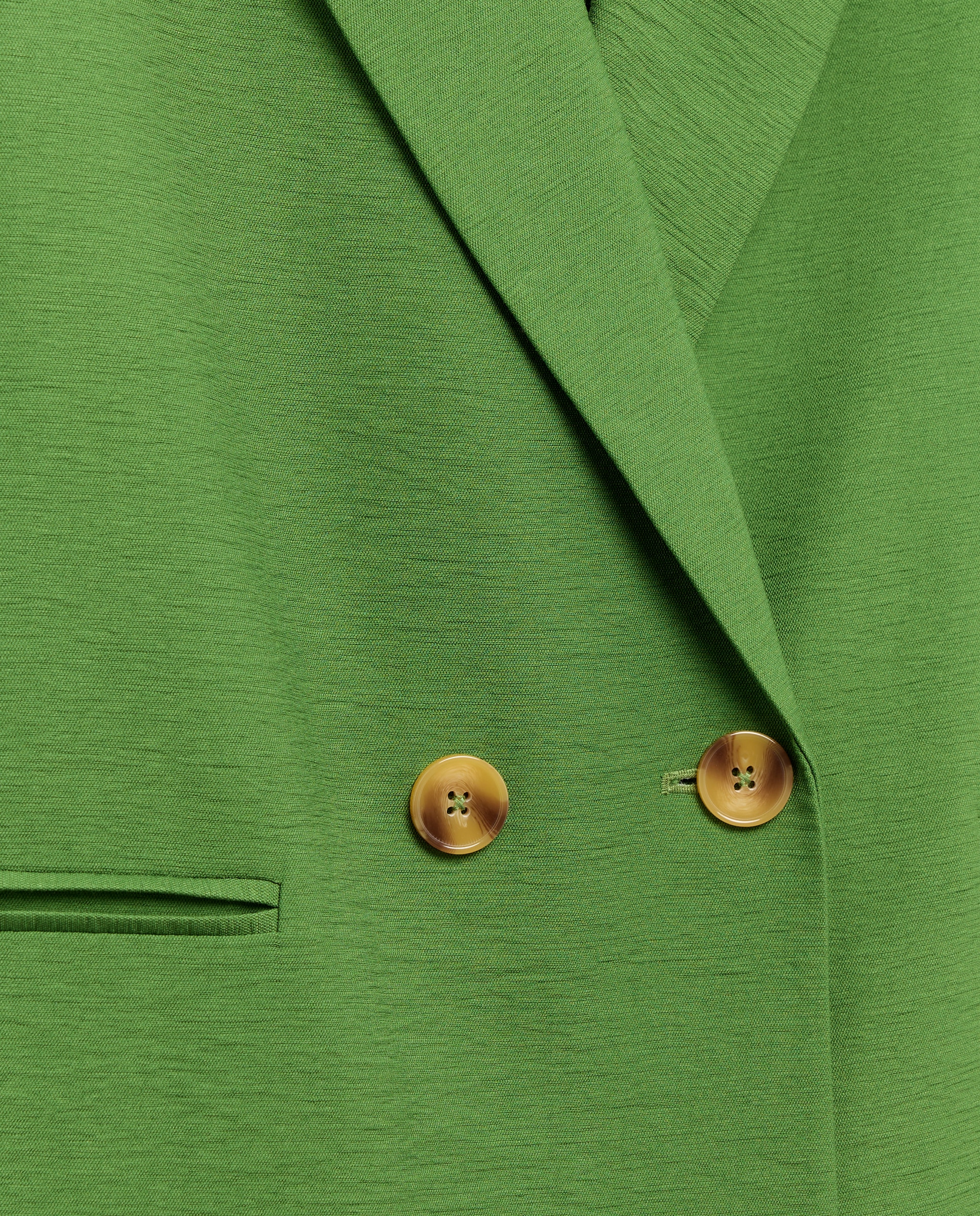 Imagen 6 de Blazer lisa cruzada de mujer tumbleada - Woman El Corte Inglés - Azafrán Verde