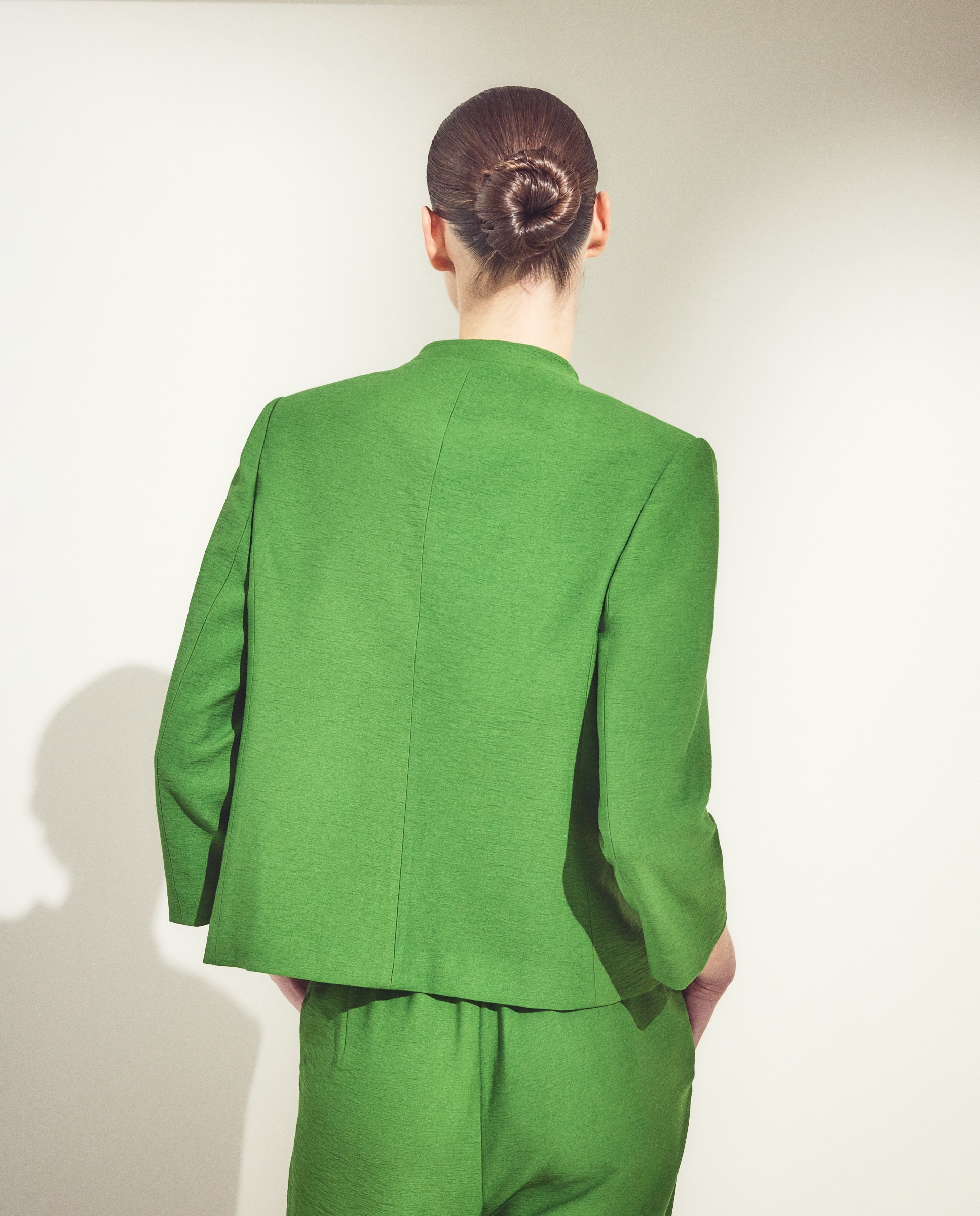Blazer Liso com Lavagem Verde-2