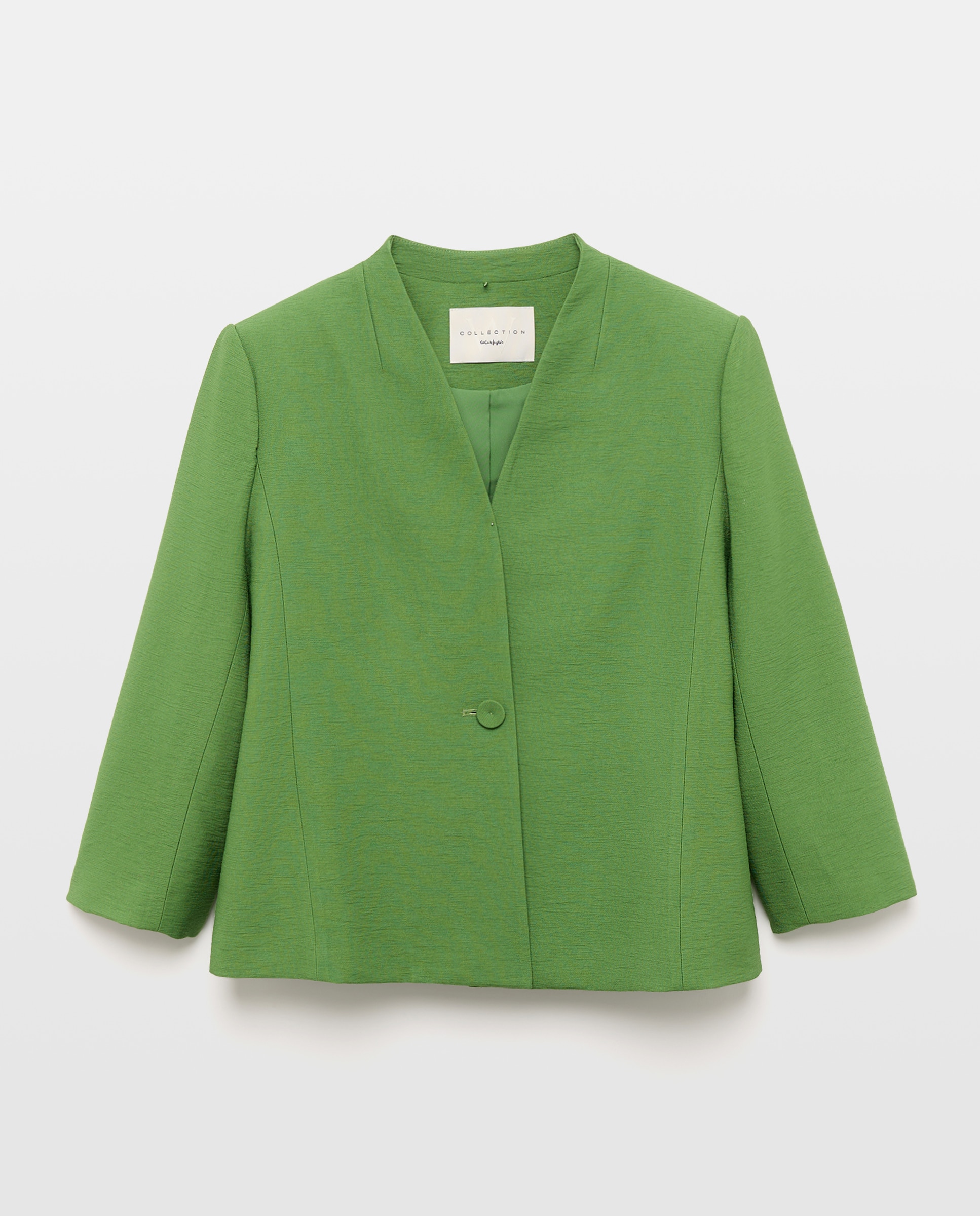 Blazer Liso com Lavagem Verde-4
