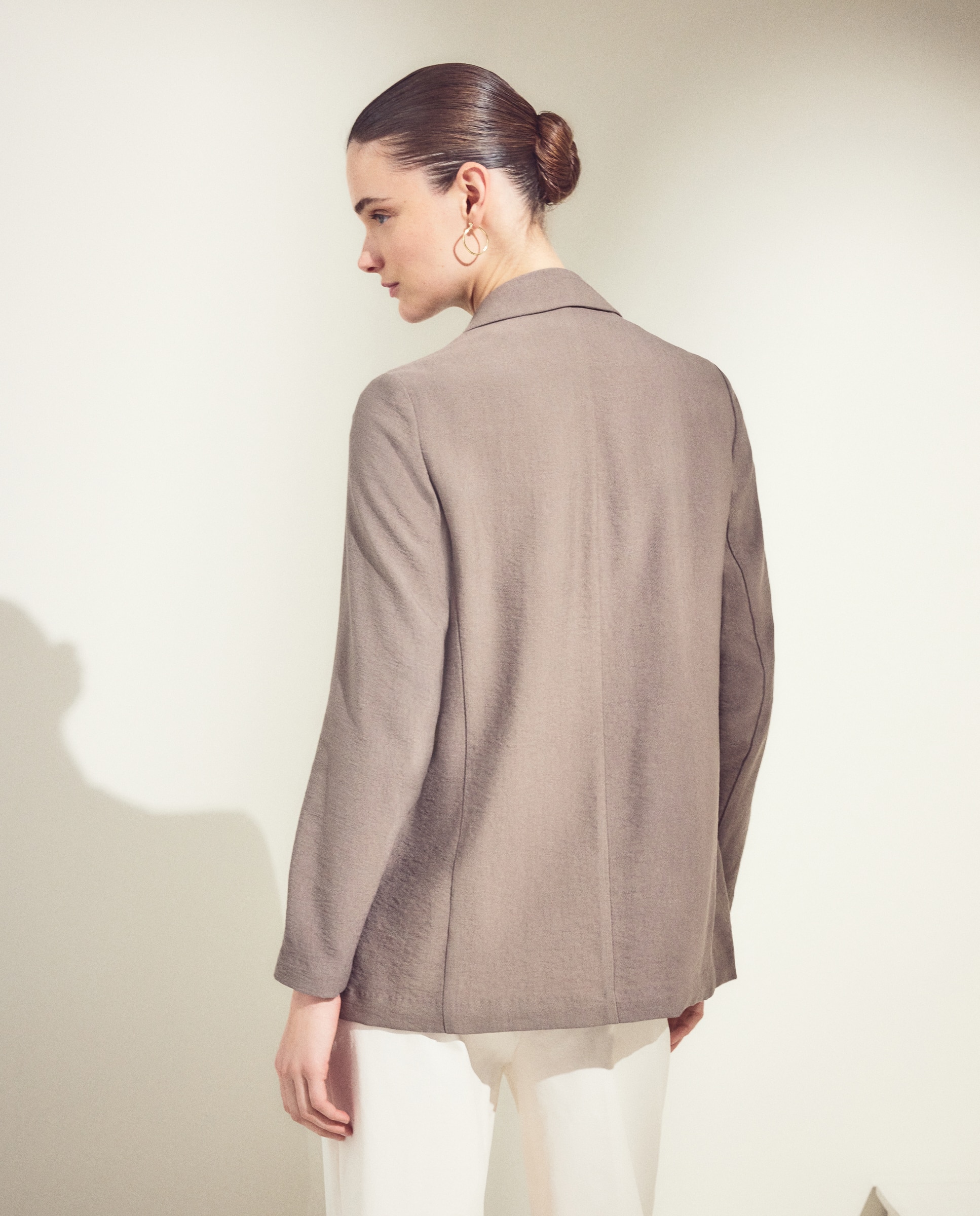Blazer Ligeiro Liso Visom-Escuro-4