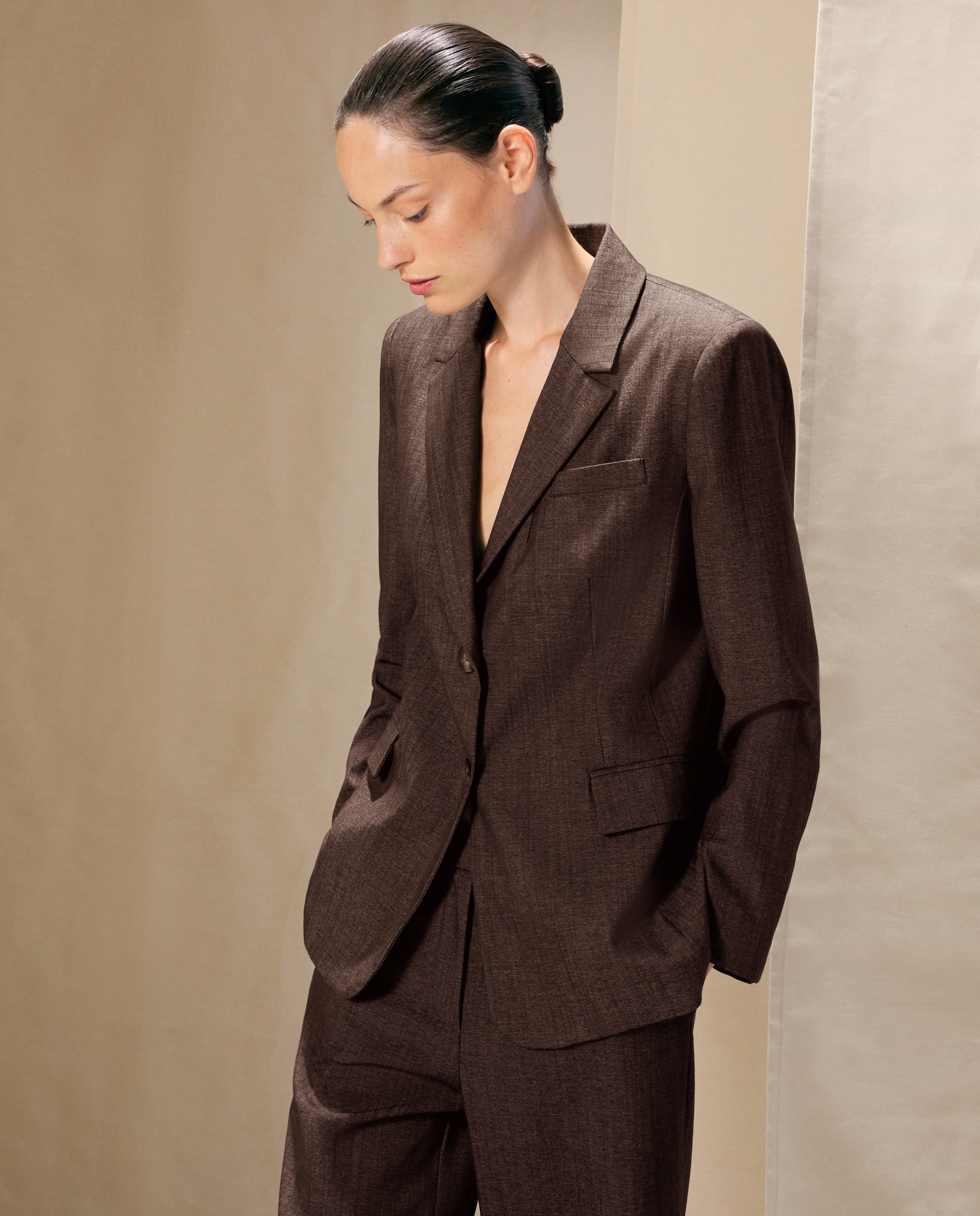 Blazer fantasía de mujer - Woman El Corte Inglés - Marrón Marrón-1