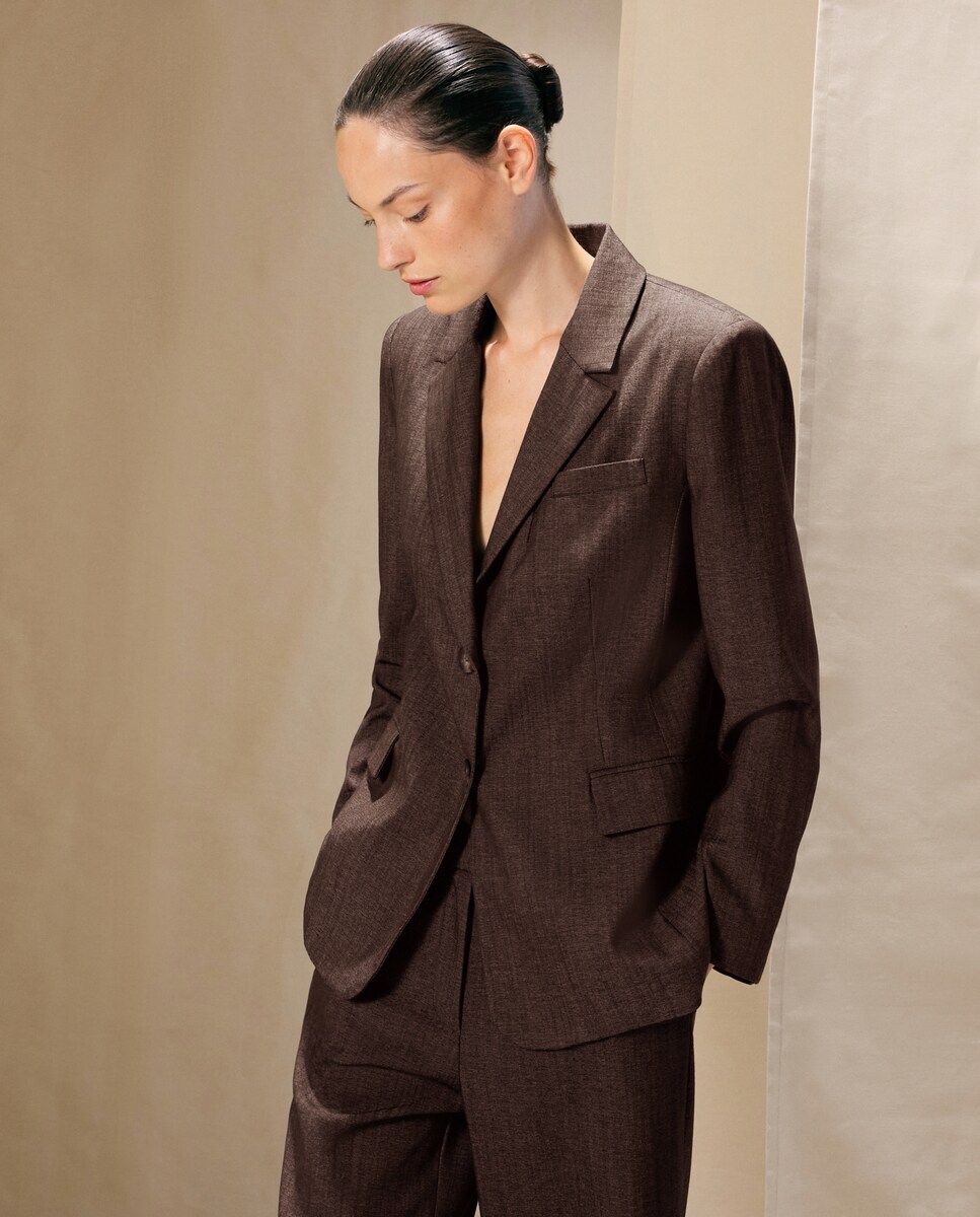 Imagen 0 de Blazer fantasía de mujer Azul marino