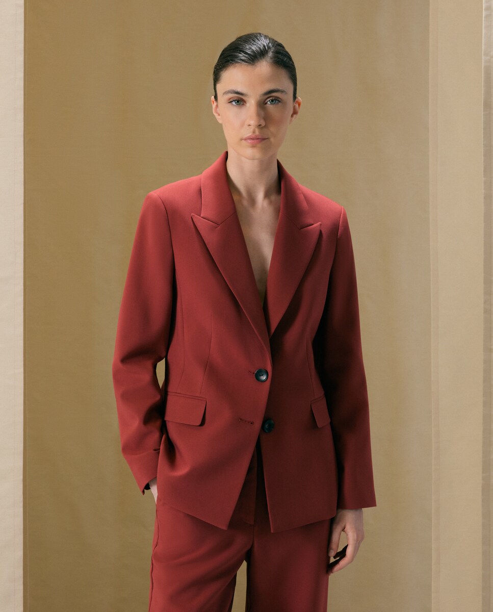Imagen 0 de Blazer de mujer lisa 770 Terracota