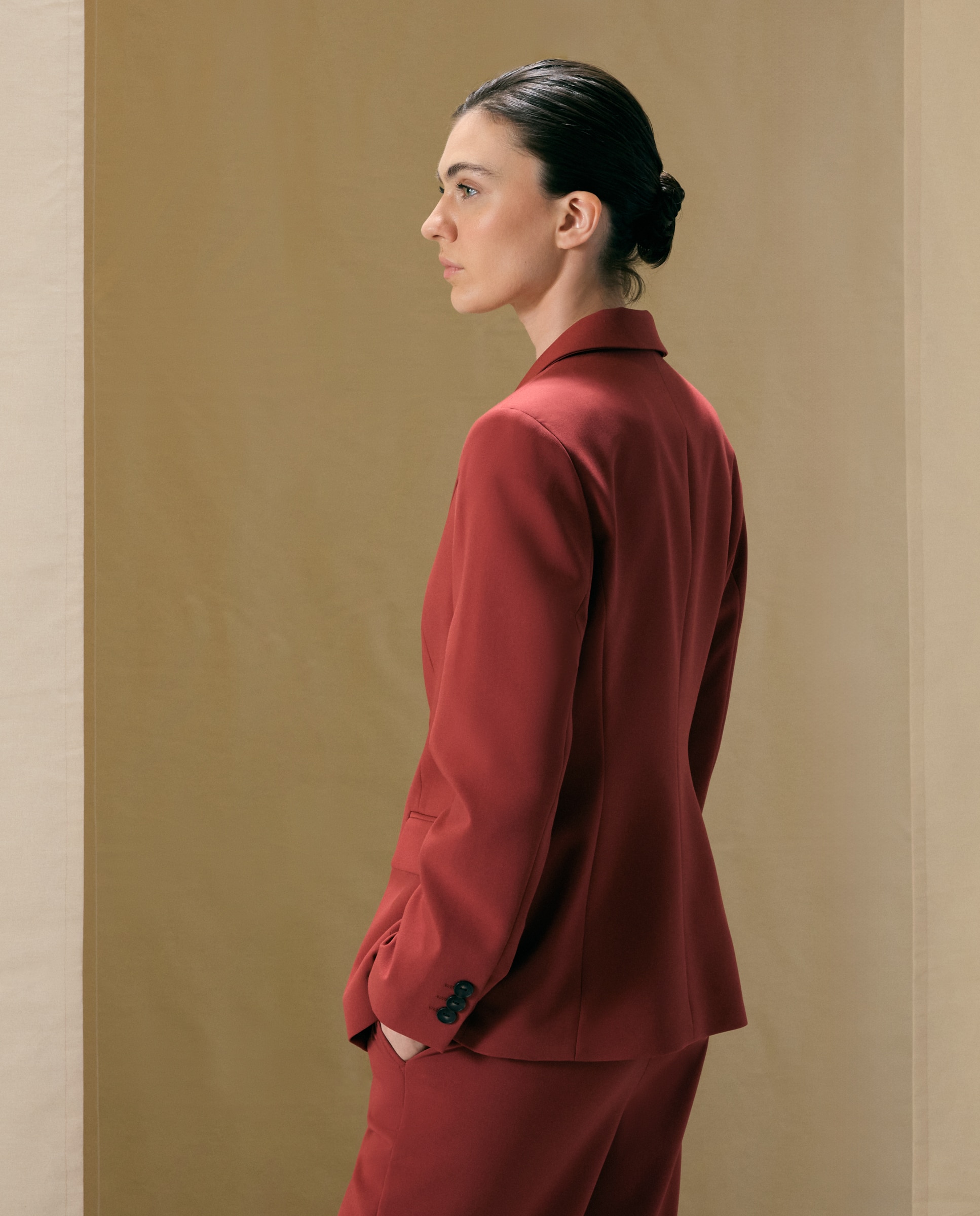 Blazer liso 770 Terracota-3