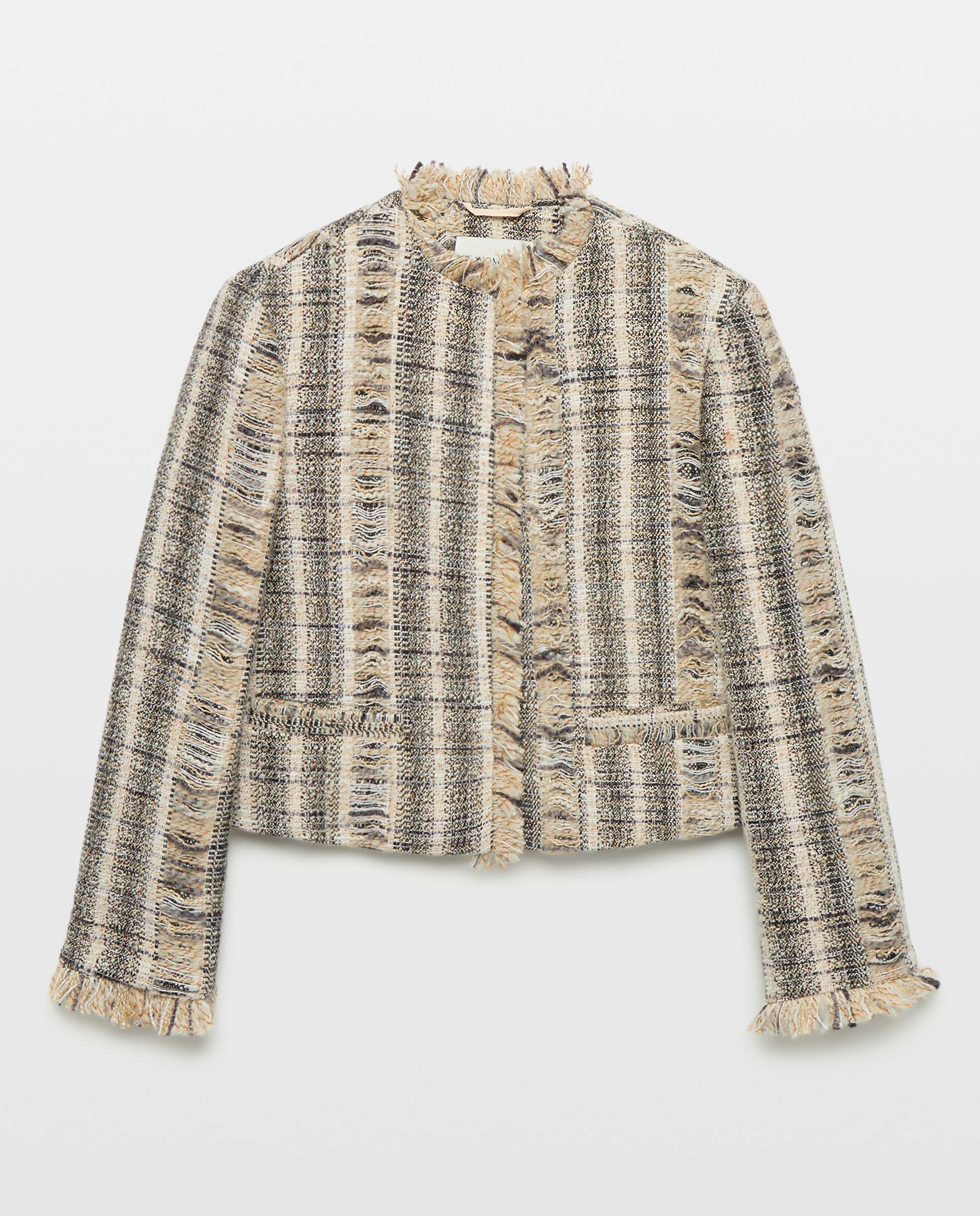 Blazer Chanel Curto com Franjas 120 Cru-4