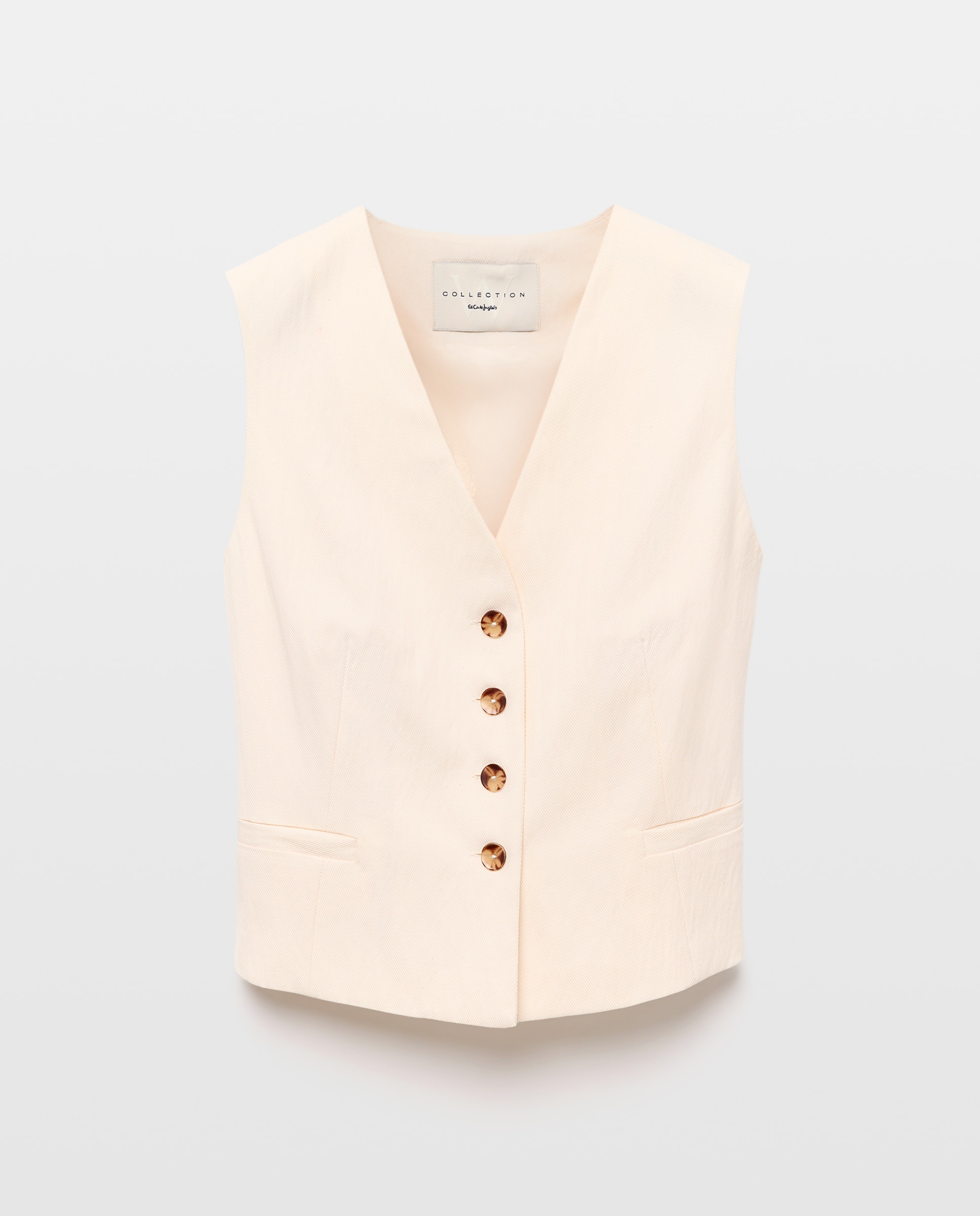 Colete Liso de Crinkle 120 Cru-4