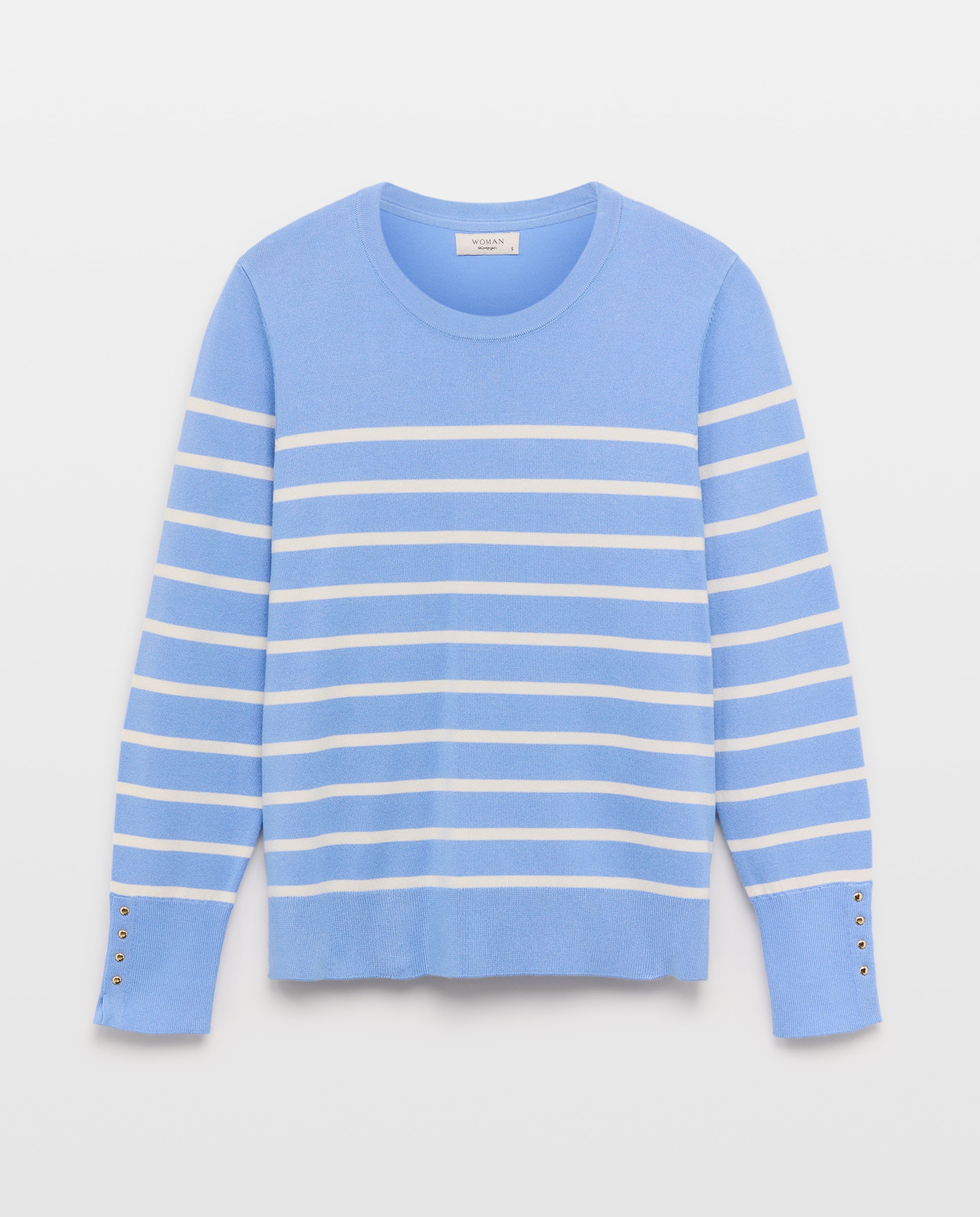 Camisola de Malha de Viscose com Estampado Azul-5