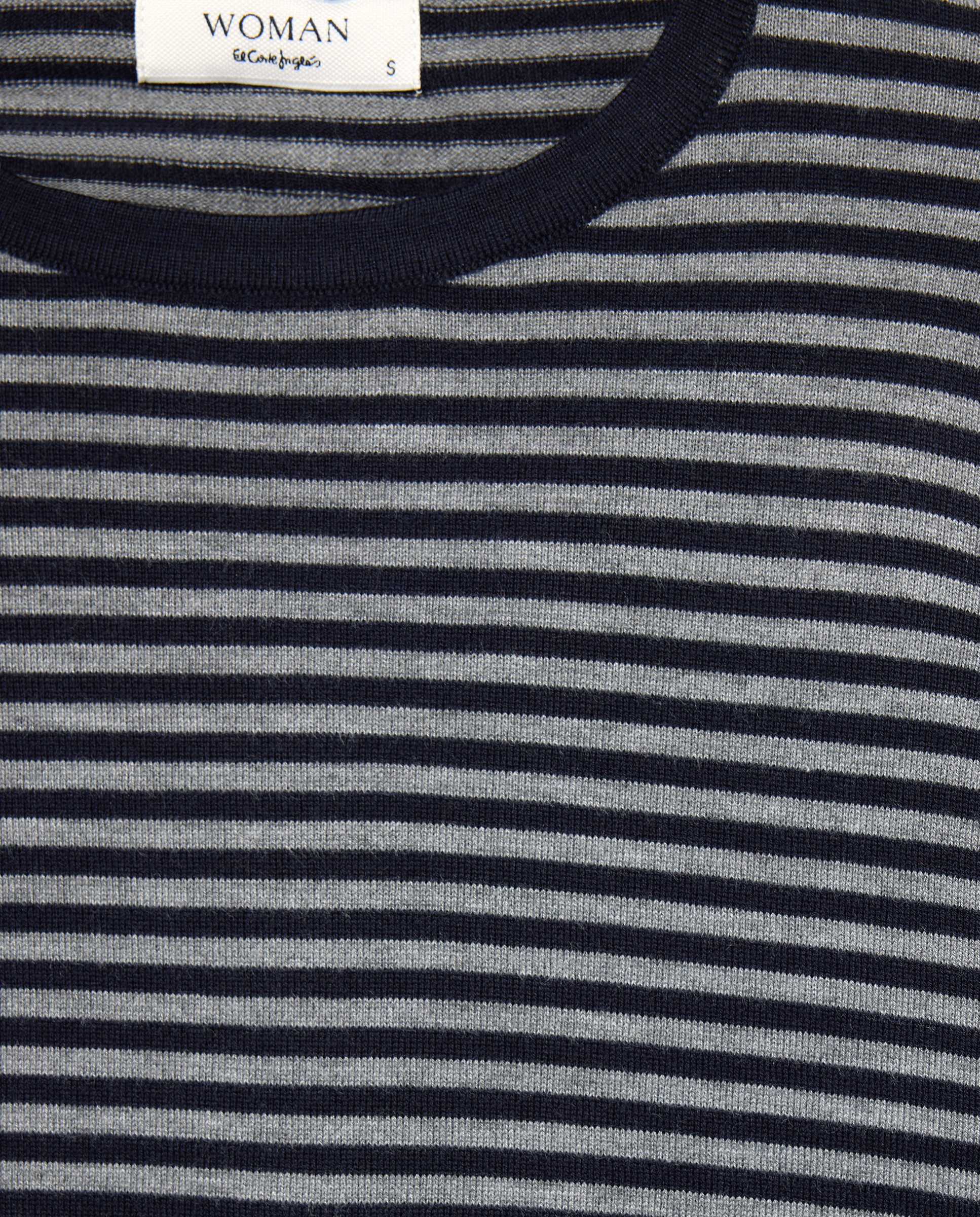Jersey de mujer manga larga y tejido combinado - Woman El Corte Inglés - Azul marino Azul marino-6