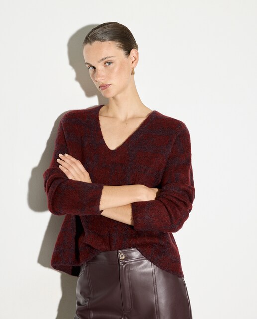 Imagem 0 de Camisola de Malha Acrílica com Estampado