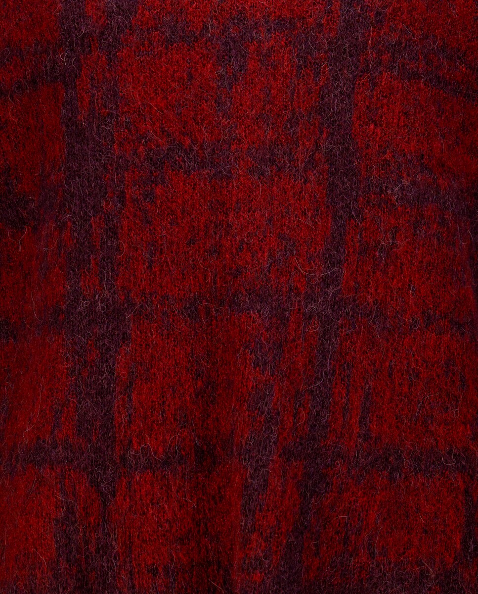 Camisola de Malha Acrílica com Estampado Vermelho-5