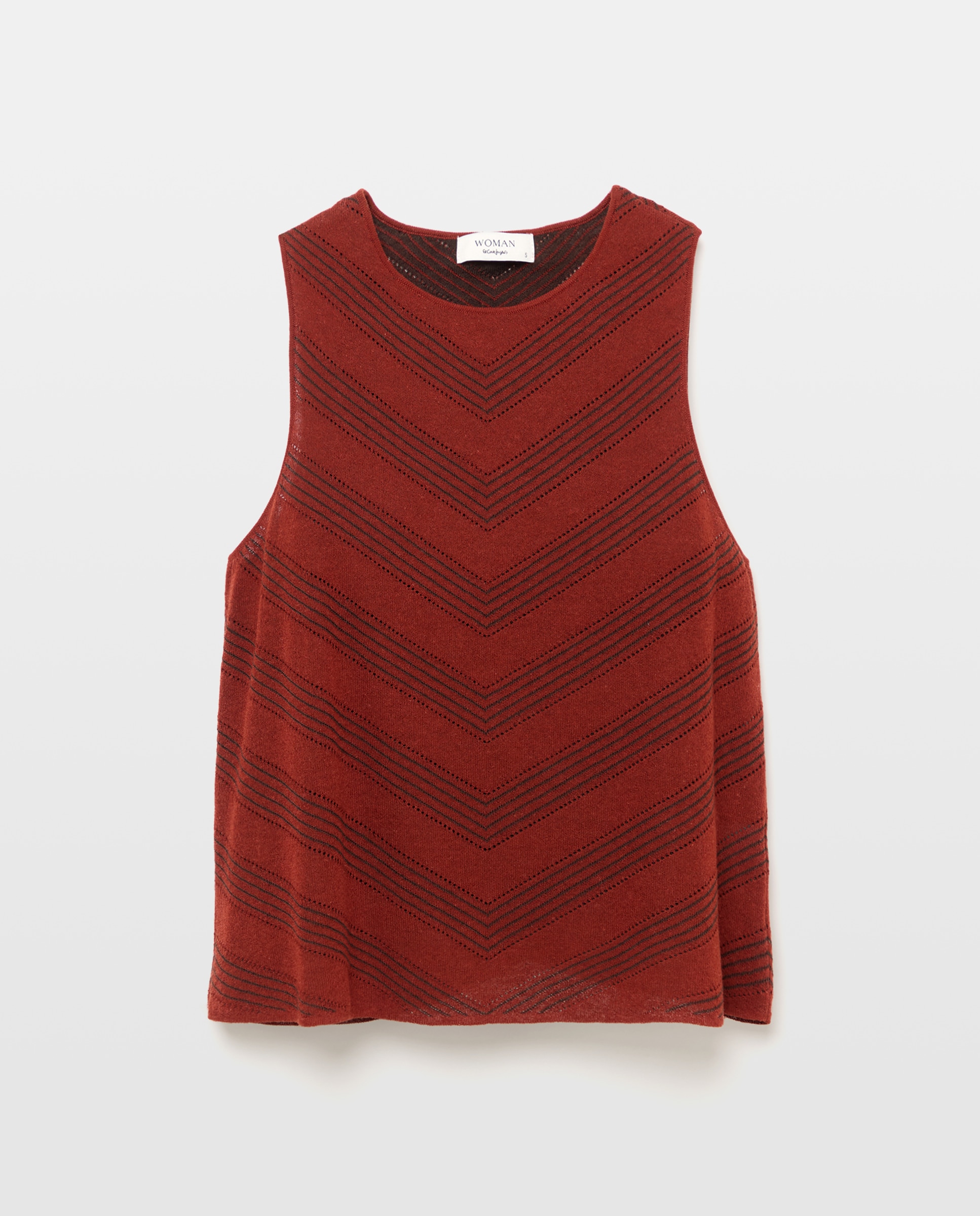 Jersey sin mangas de mujer con cuello caja - Woman El Corte Inglés - 520 Kaki 520 Kaki-4