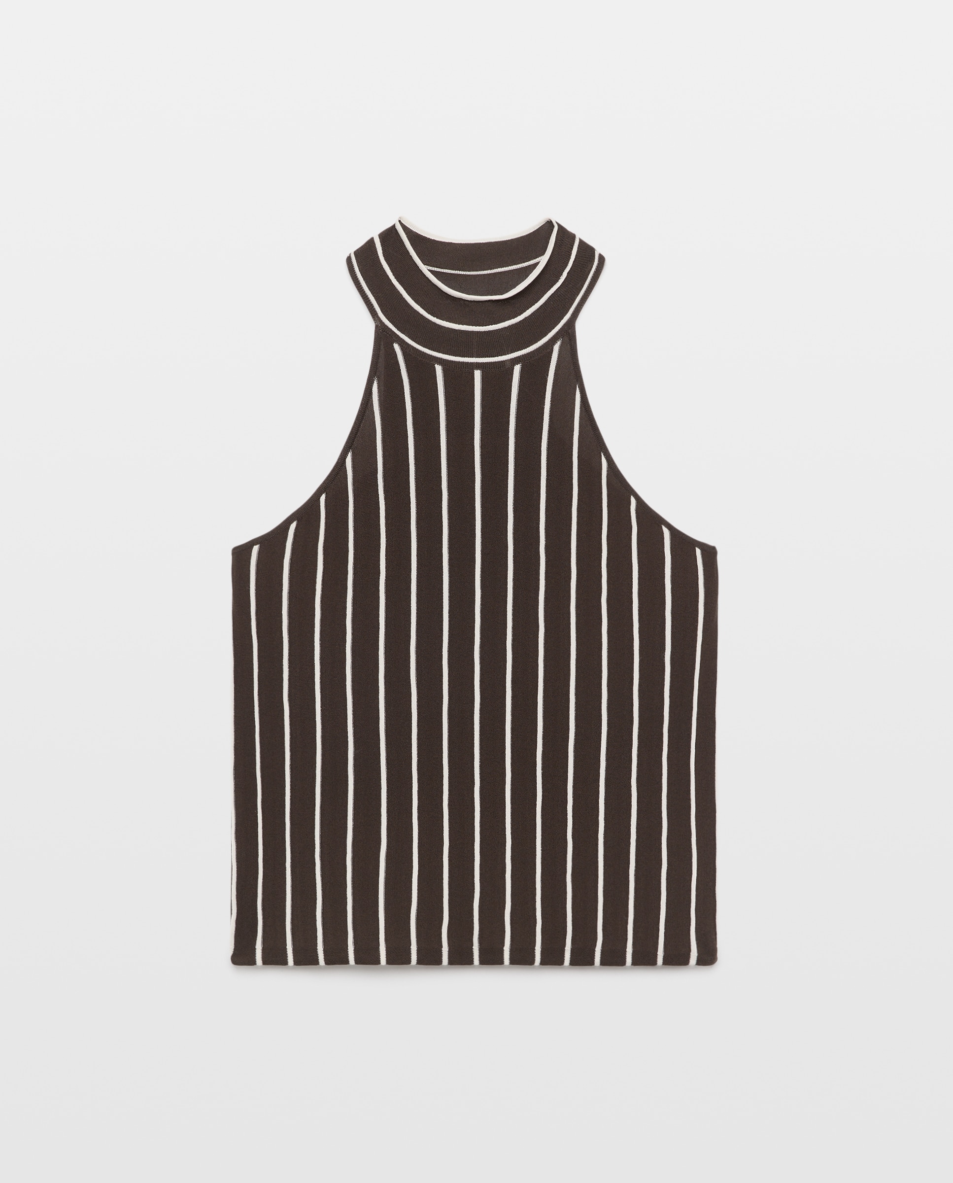 Blusa sin mangas y con cuello halter - Woman El Corte Inglés - Marrón Marrón-5
