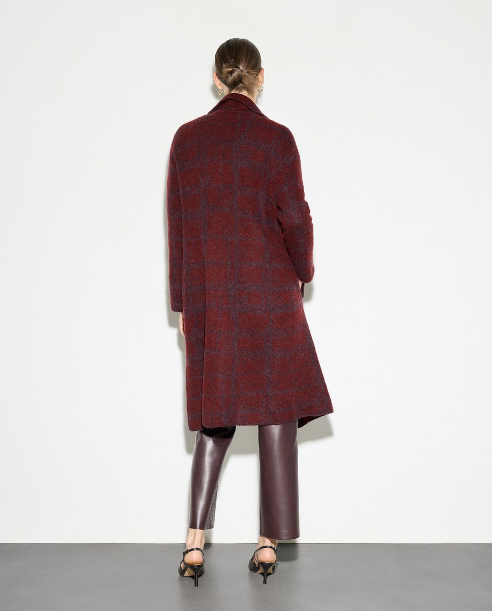 Sobretudo Acrílico Estampado Vermelho-3