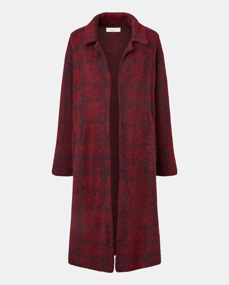 Sobretudo Acrílico Estampado Vermelho-4