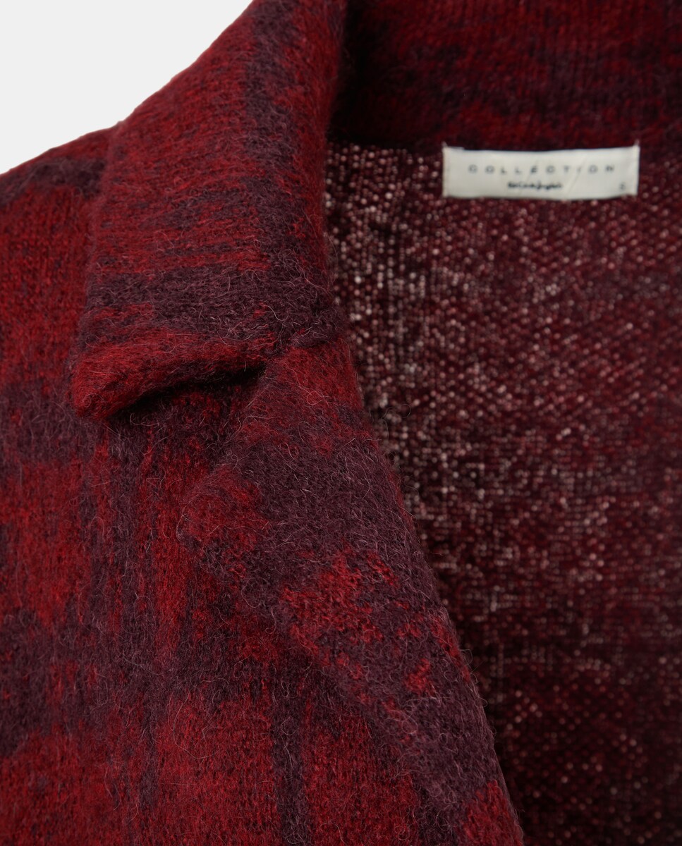 Sobretudo Acrílico Estampado Vermelho-5