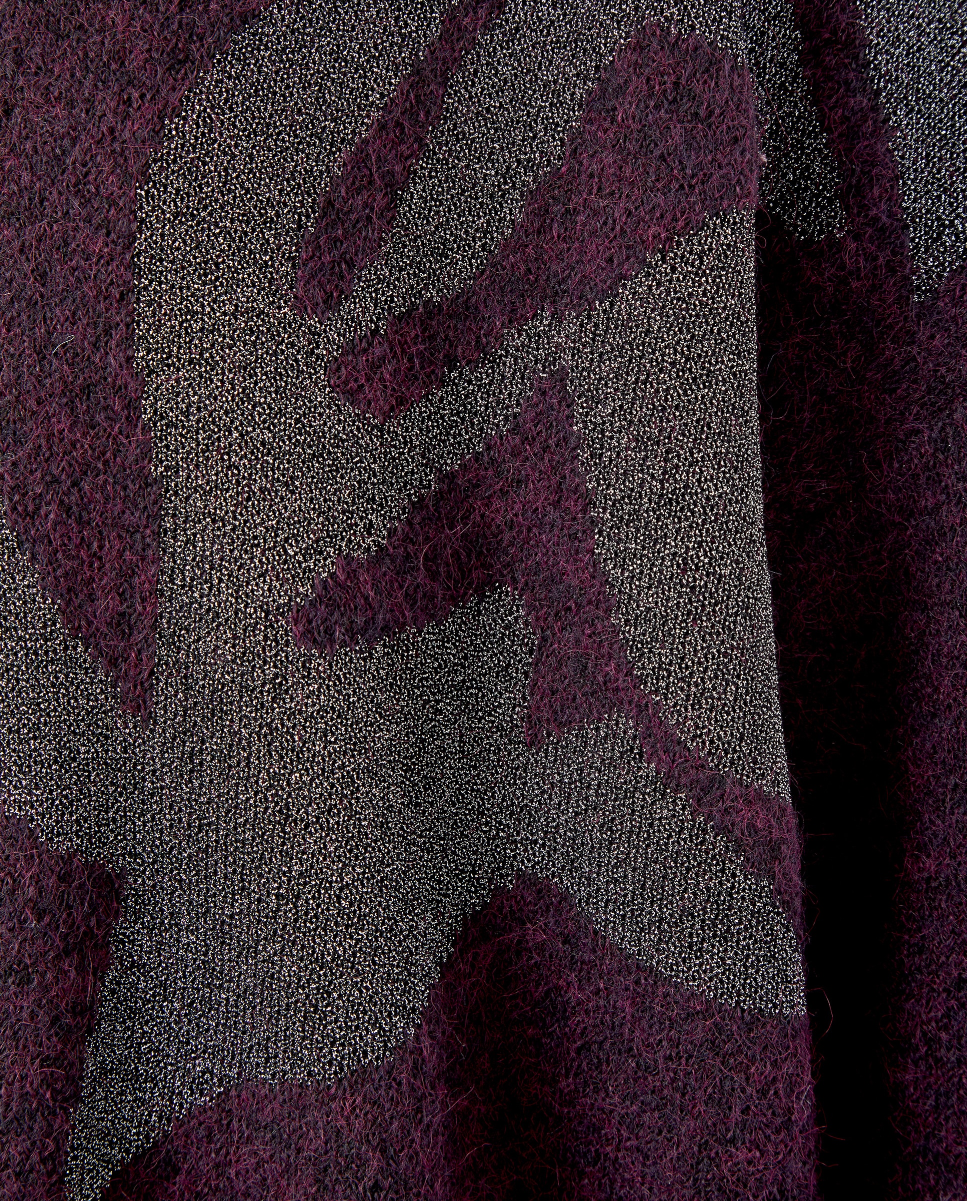 Casaco Jacquard Aberto 291 Beringela-5