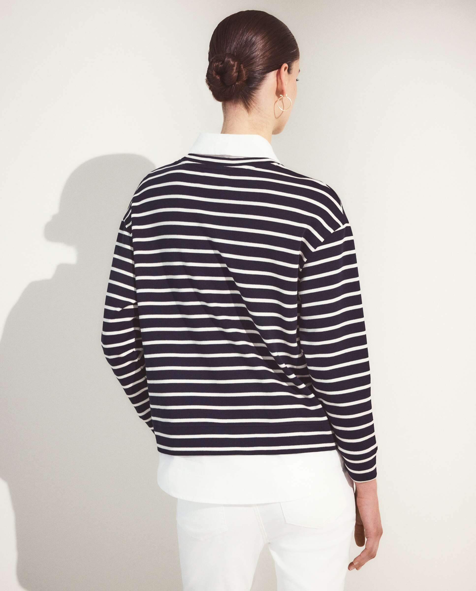 Camisa de rayas de mujer con faldón - Woman El Corte Inglés - Azul Azul-3