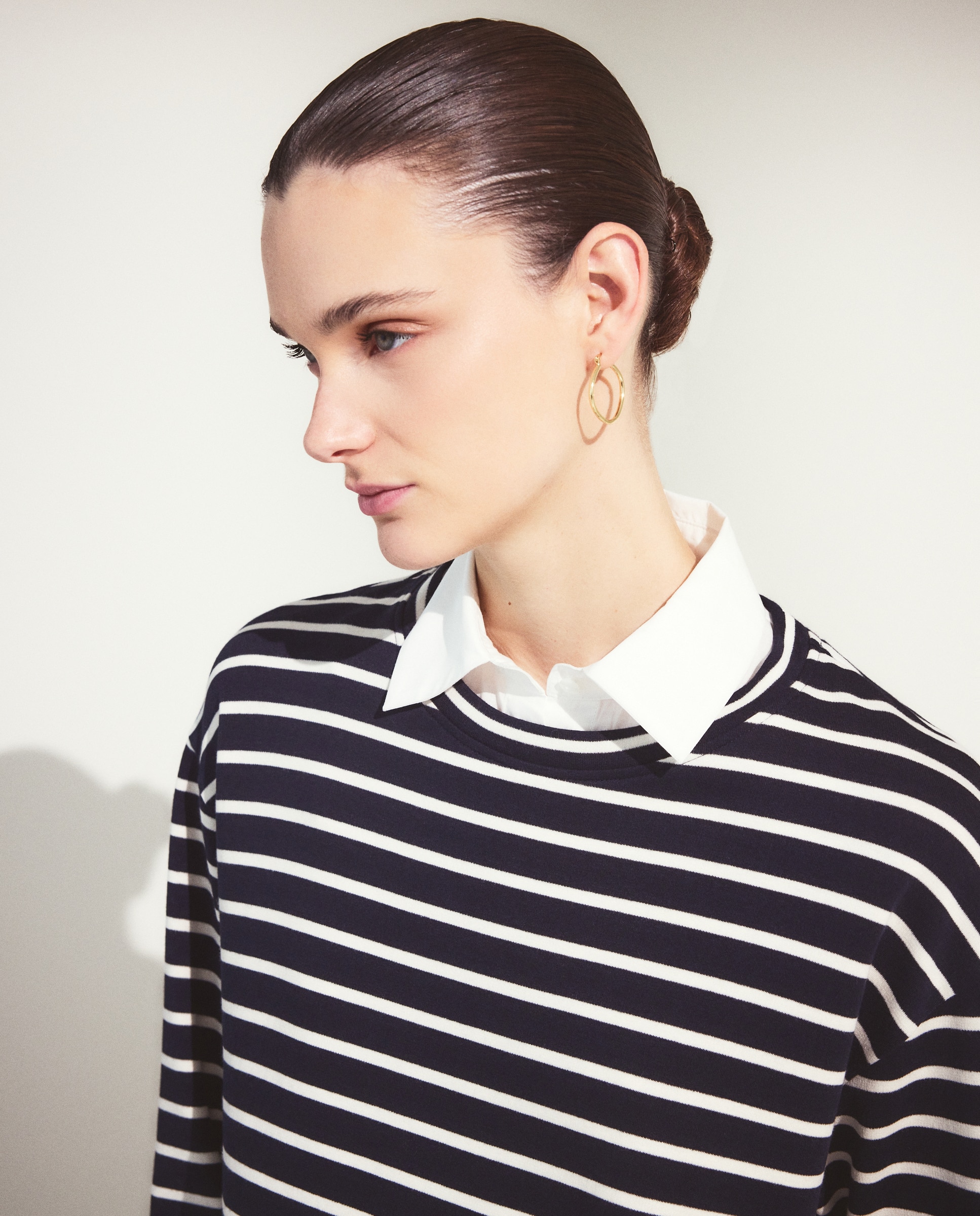 Camisa de rayas de mujer con faldón - Woman El Corte Inglés - Azul Azul-4