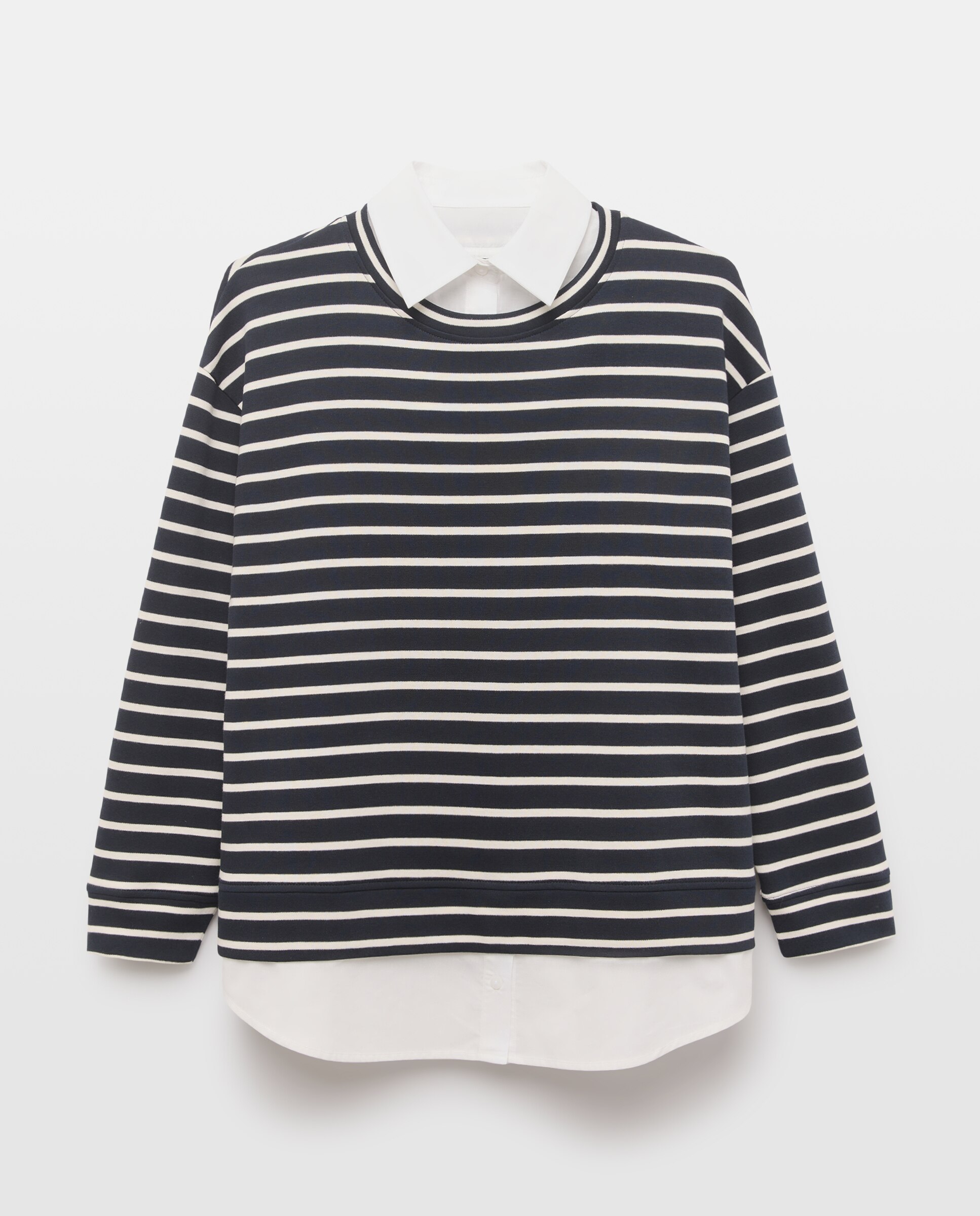 Camisa de rayas de mujer con faldón - Woman El Corte Inglés - Azul Azul-5