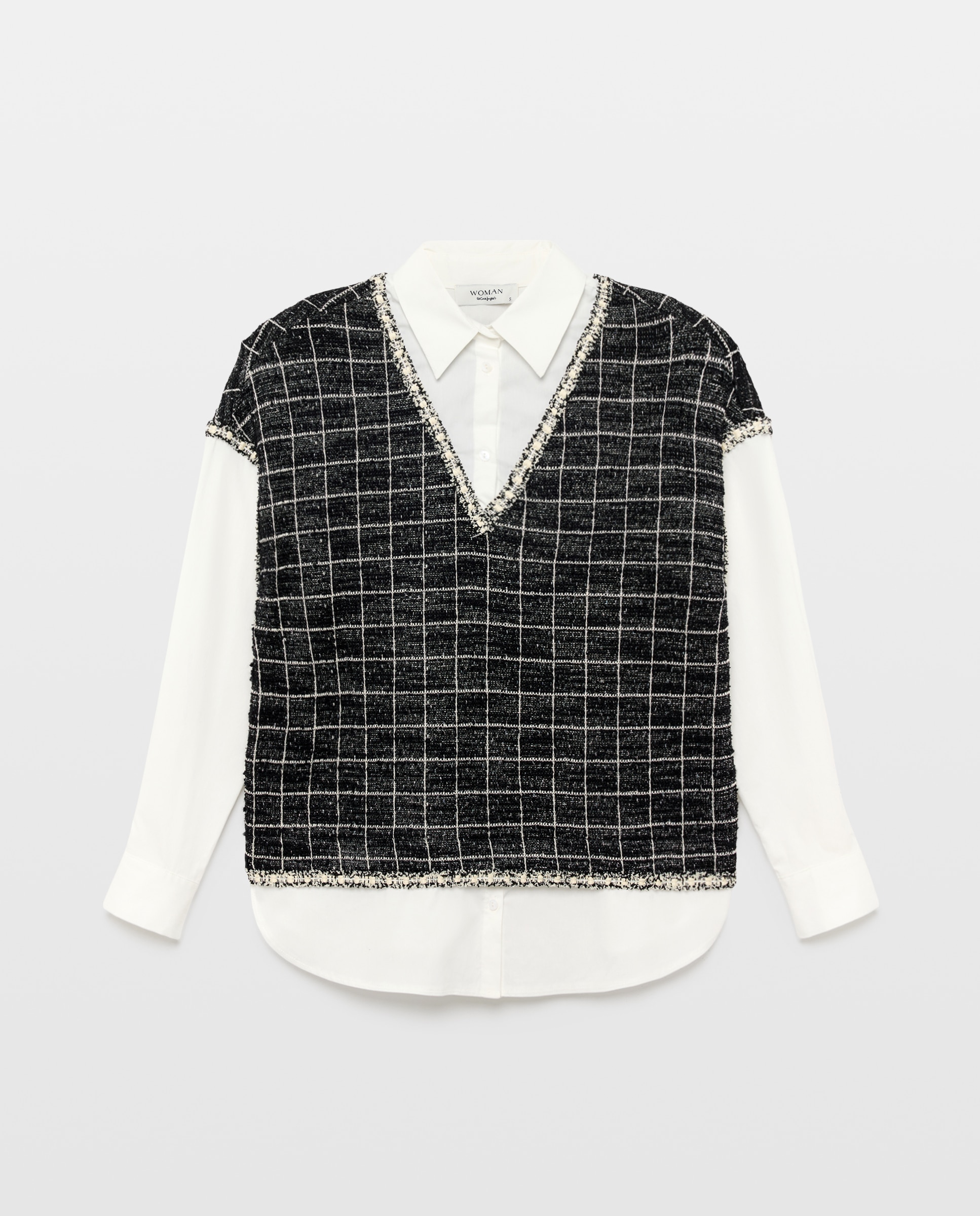 Colete com Camisa Preto-5