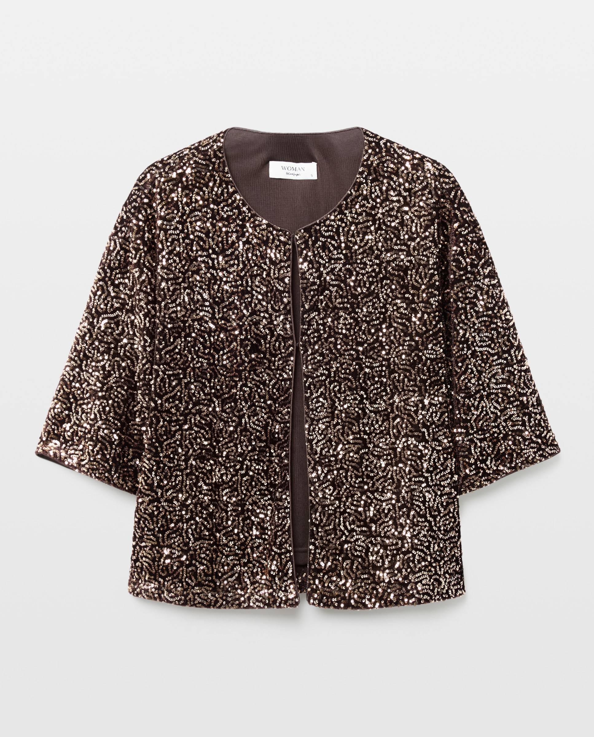 Chaqueta de mujer lentejuelas - Woman El Corte Inglés - Marrón Marrón-4