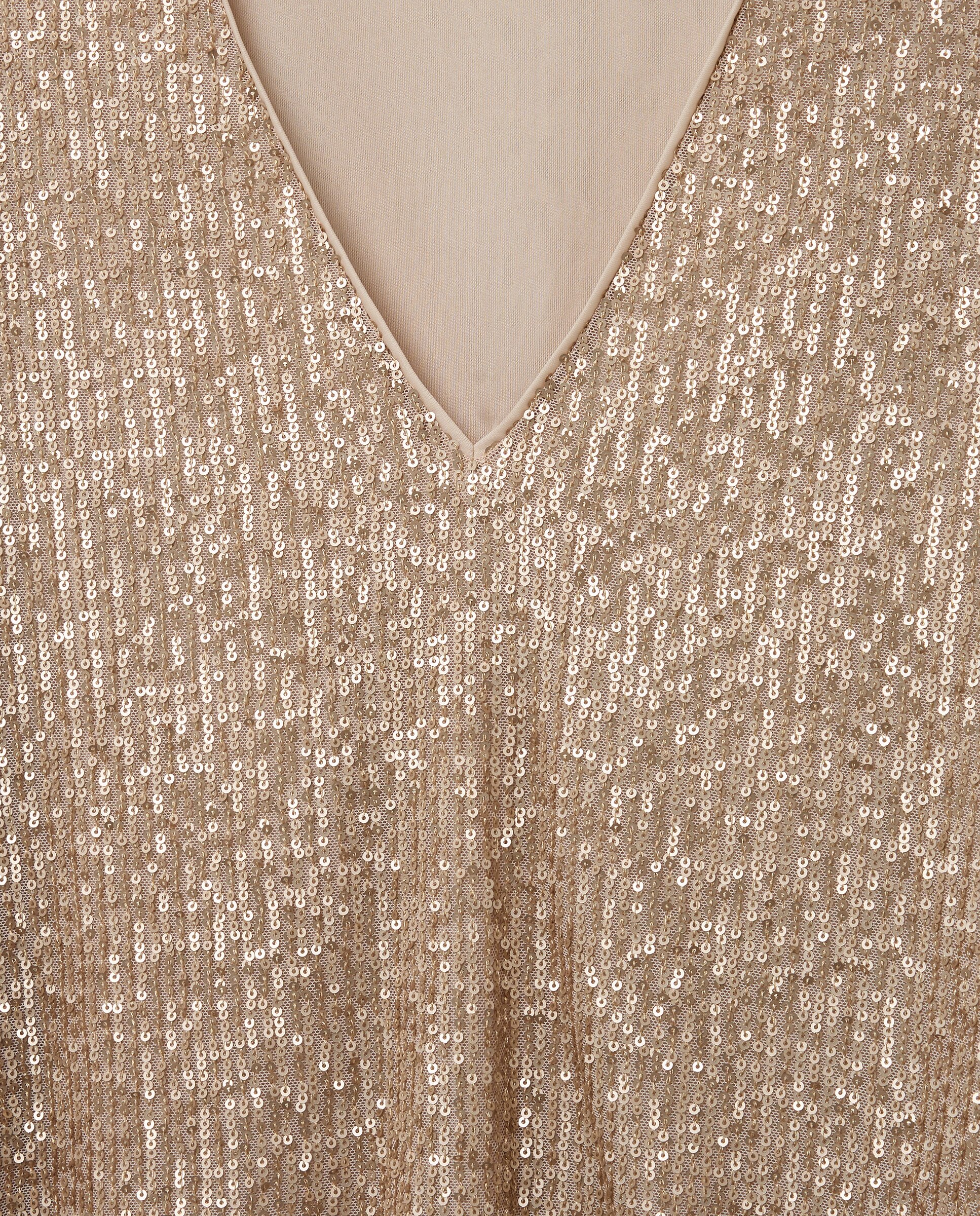 Camiseta de mujer lentejuelas mate - Woman El Corte Inglés - Visón claro Visón claro-6