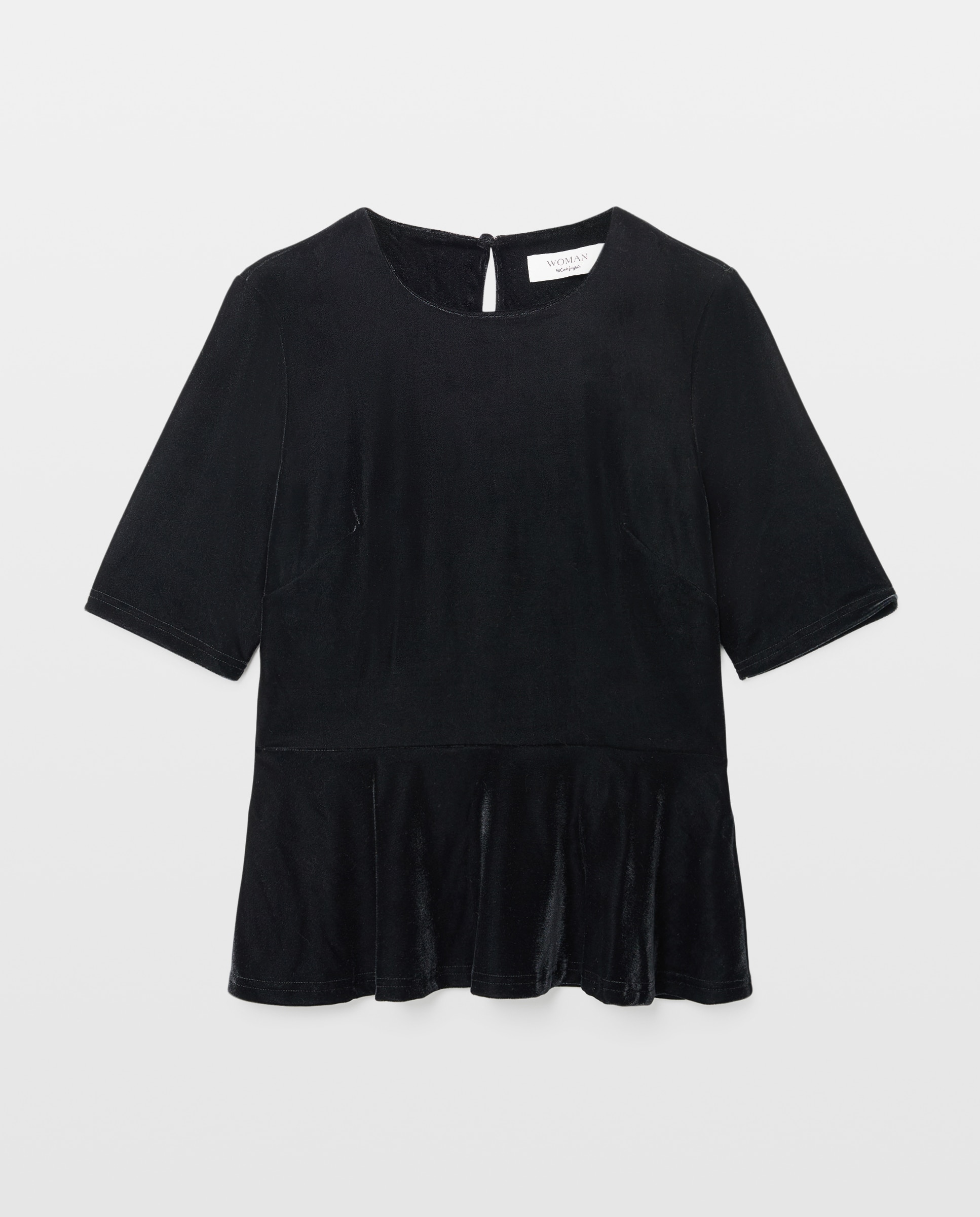 Camiseta de mujer manga larga terciopelo - Woman El Corte Inglés - Negro Negro-4