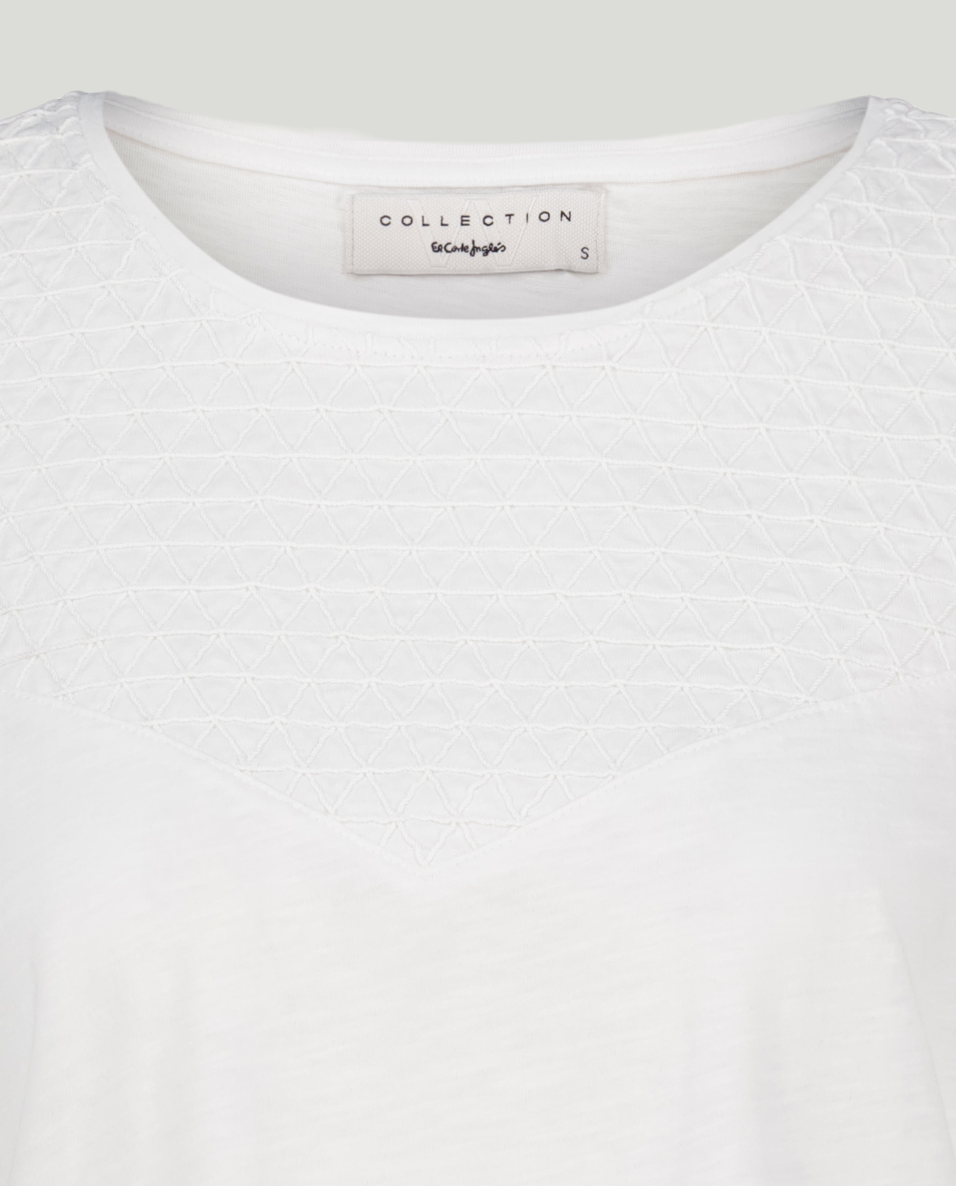 Imagen 5 de Camiseta de manga corta de algodón con estampado fantasía. - Woman El Corte Inglés - 120 Crudo 120 Crudo