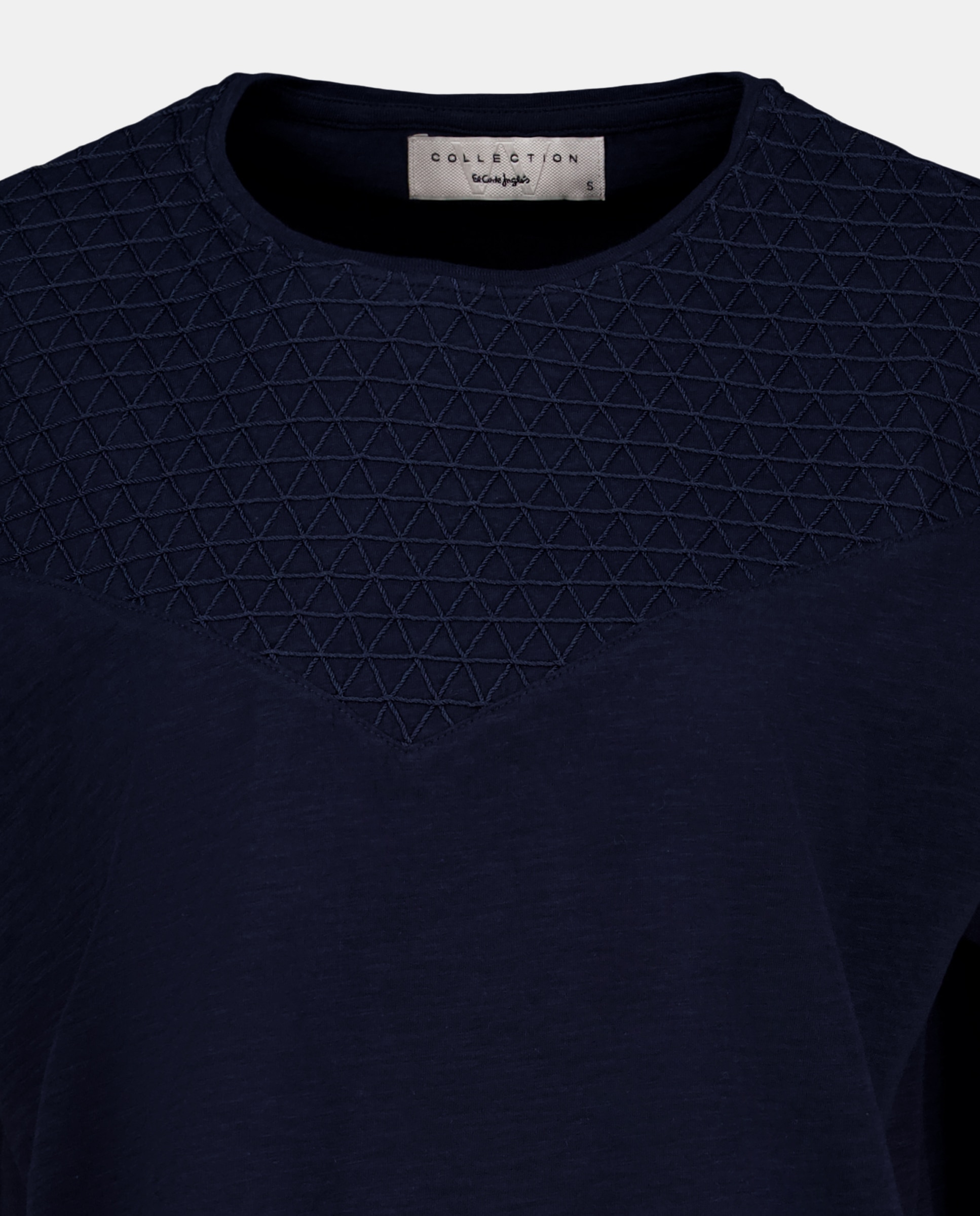Imagen 5 de Camiseta de manga corta de algodón con estampado fantasía. - Woman El Corte Inglés - Azul marino Azul marino