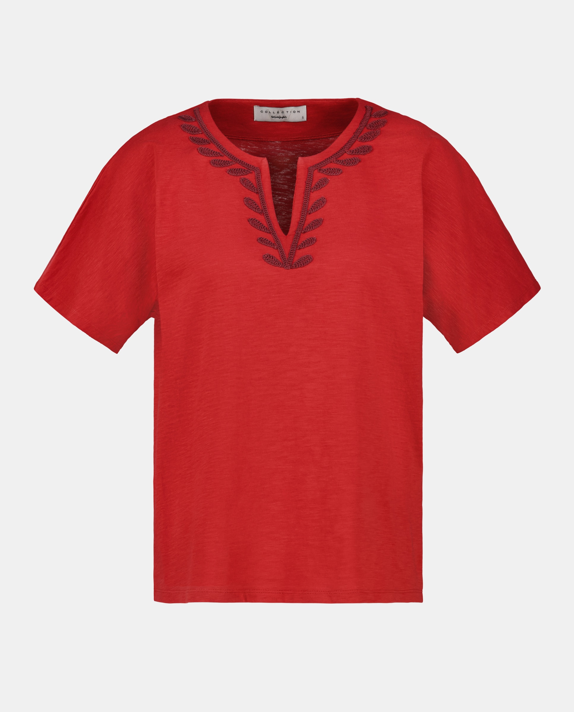 T-shirt de Algodão com Manga Curta 770 Terracota-5