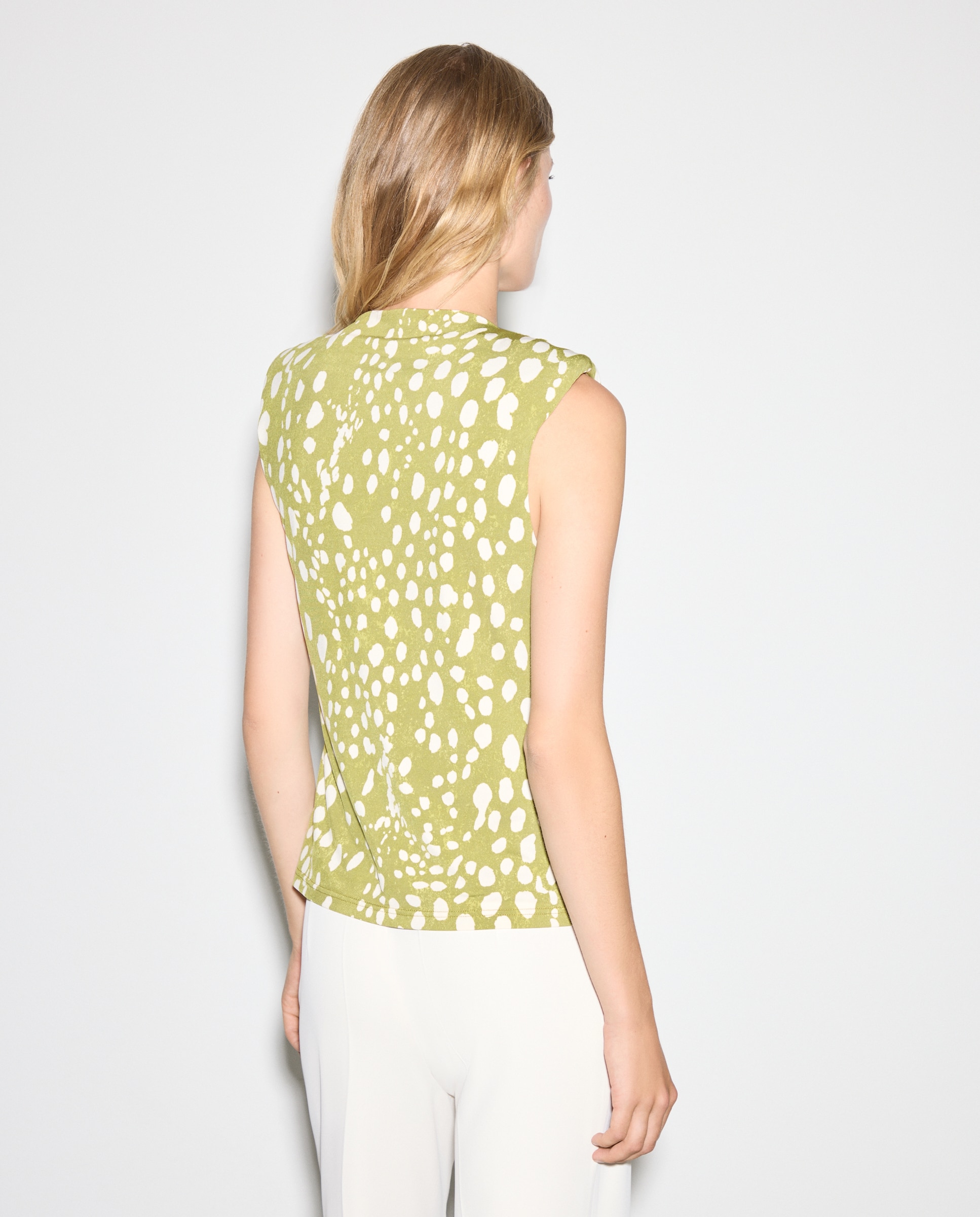 T-shirt Drapeada Verde-3