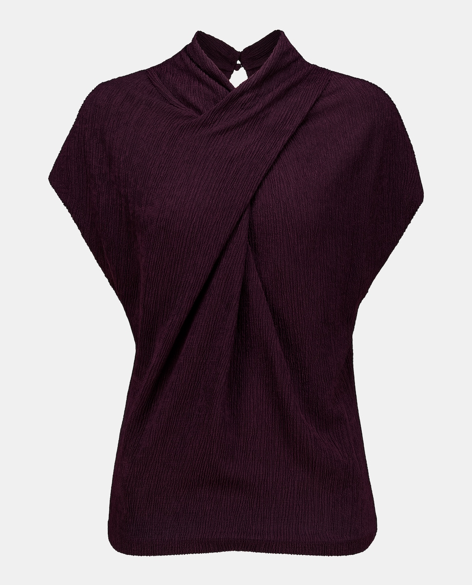 Camisola de Manga Comprida Lisa Bordeaux-4