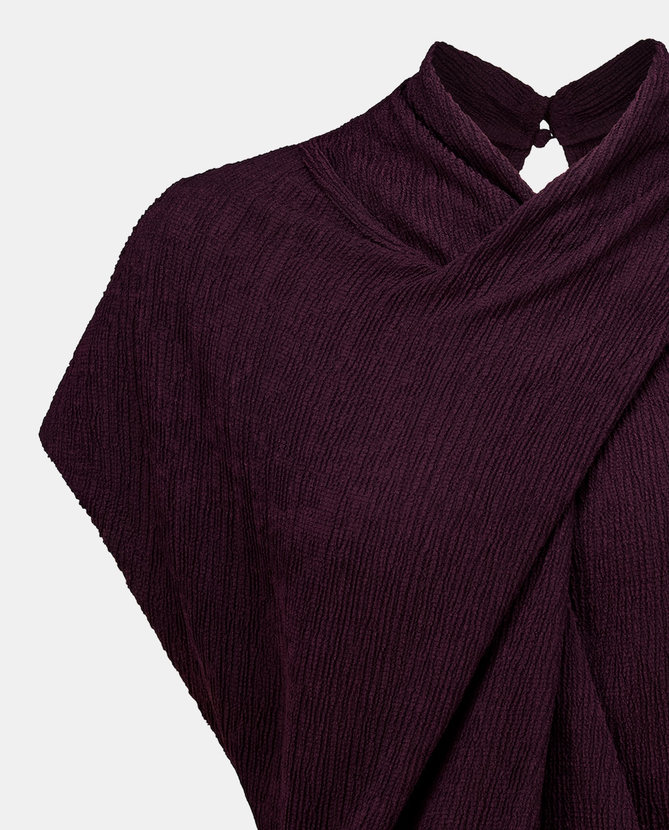 Camisola de Manga Comprida Lisa Bordeaux-5