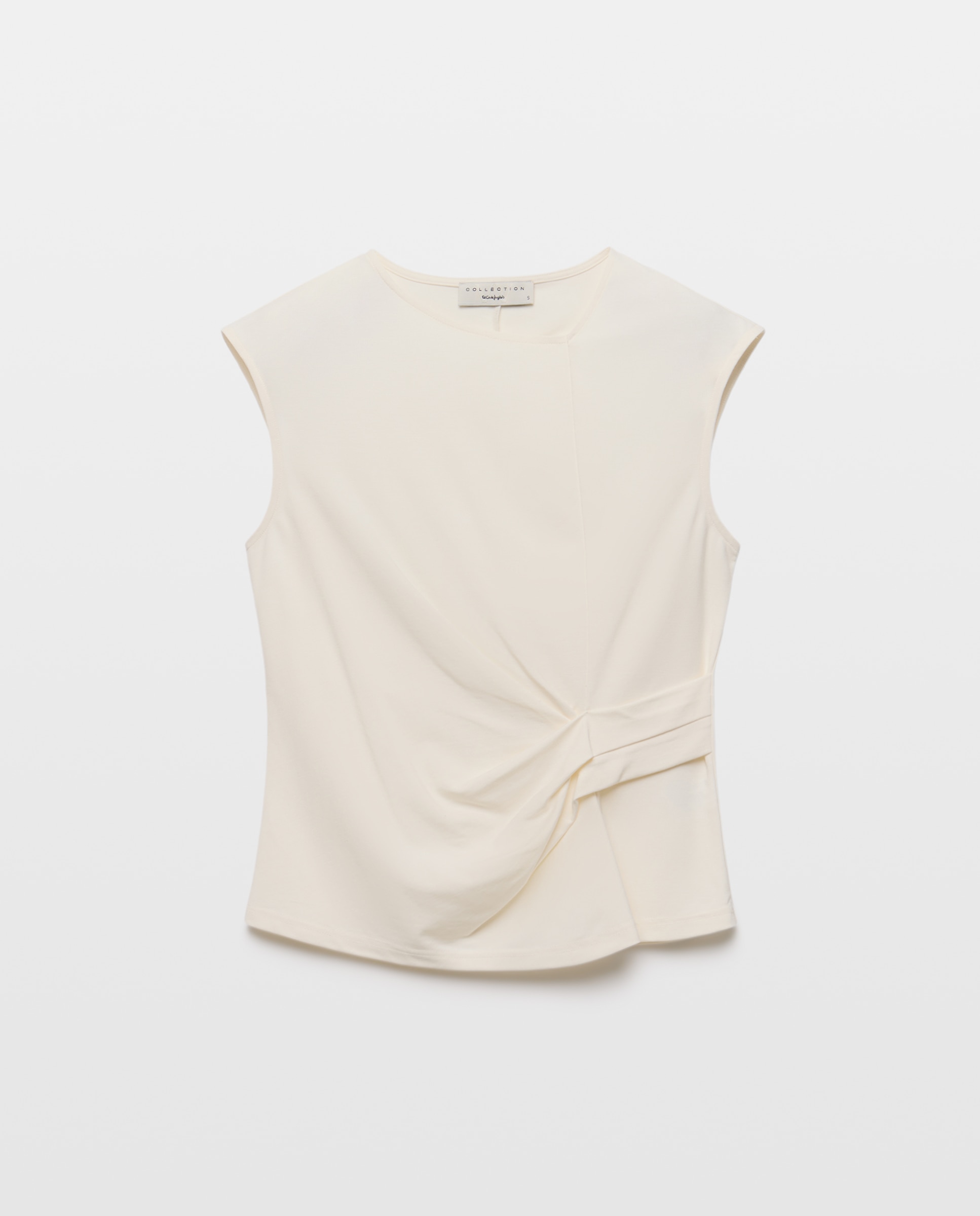 Woman El Corte Inglés - Camiseta sin mangas de mujer con drapeado lateral.