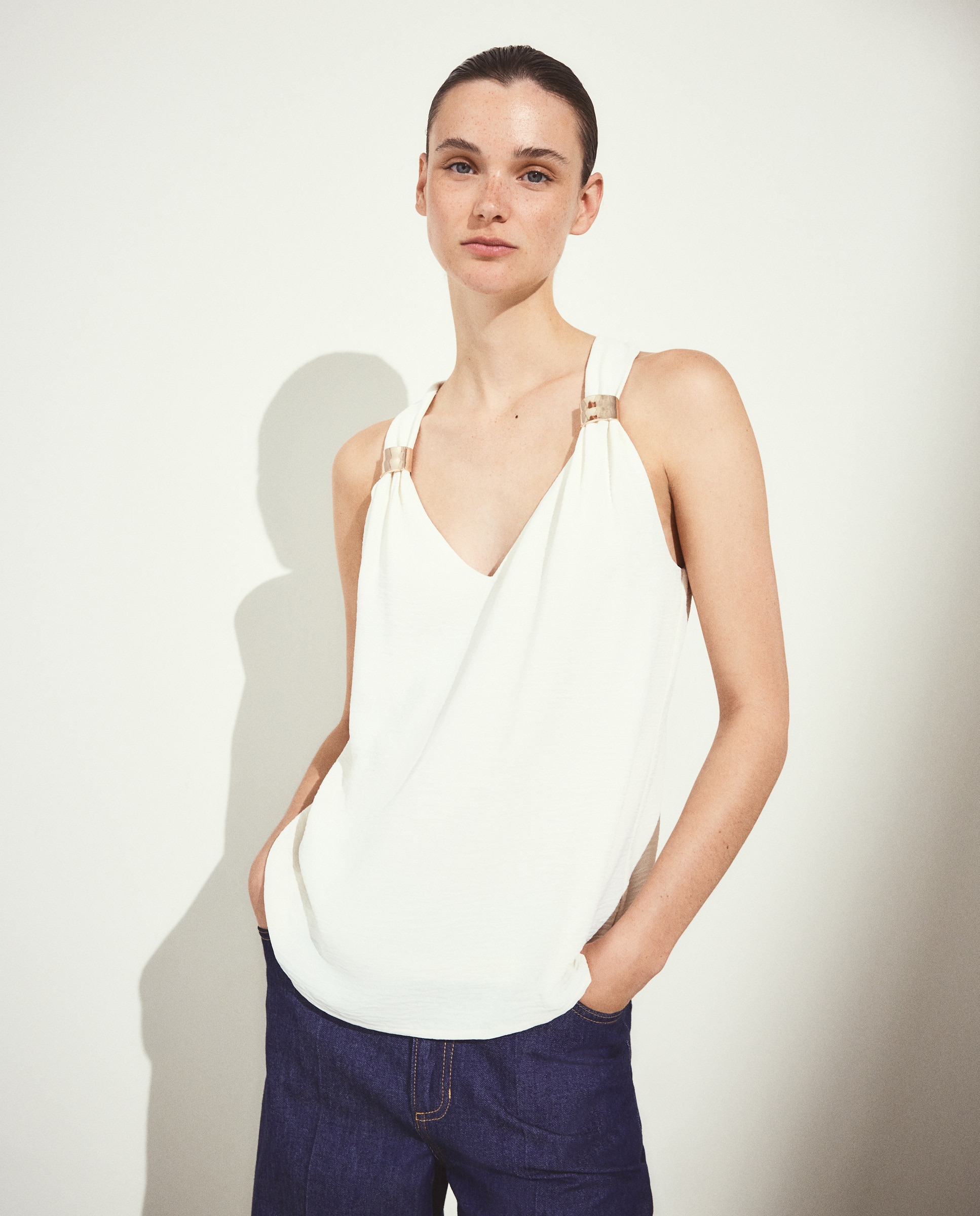 Camiseta de tirantes lisa de mujer - Woman El Corte Inglés - 120 Crudo 120 Crudo-1