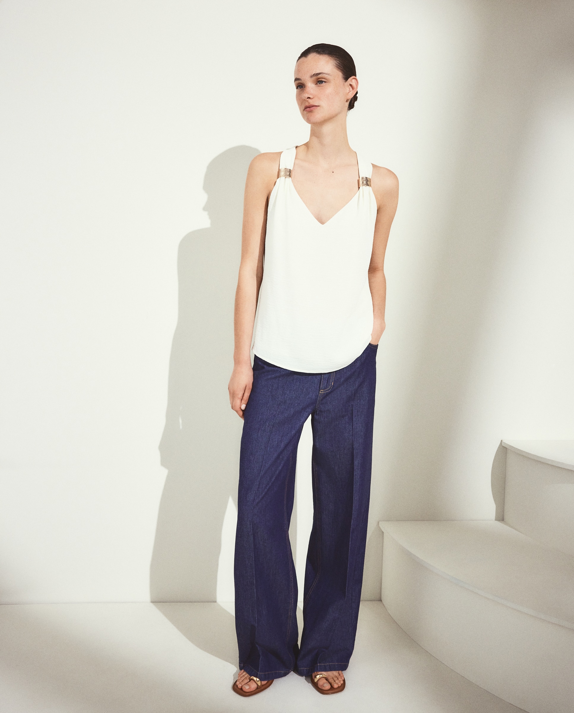 Camiseta de tirantes lisa de mujer - Woman El Corte Inglés - 120 Crudo 120 Crudo-2