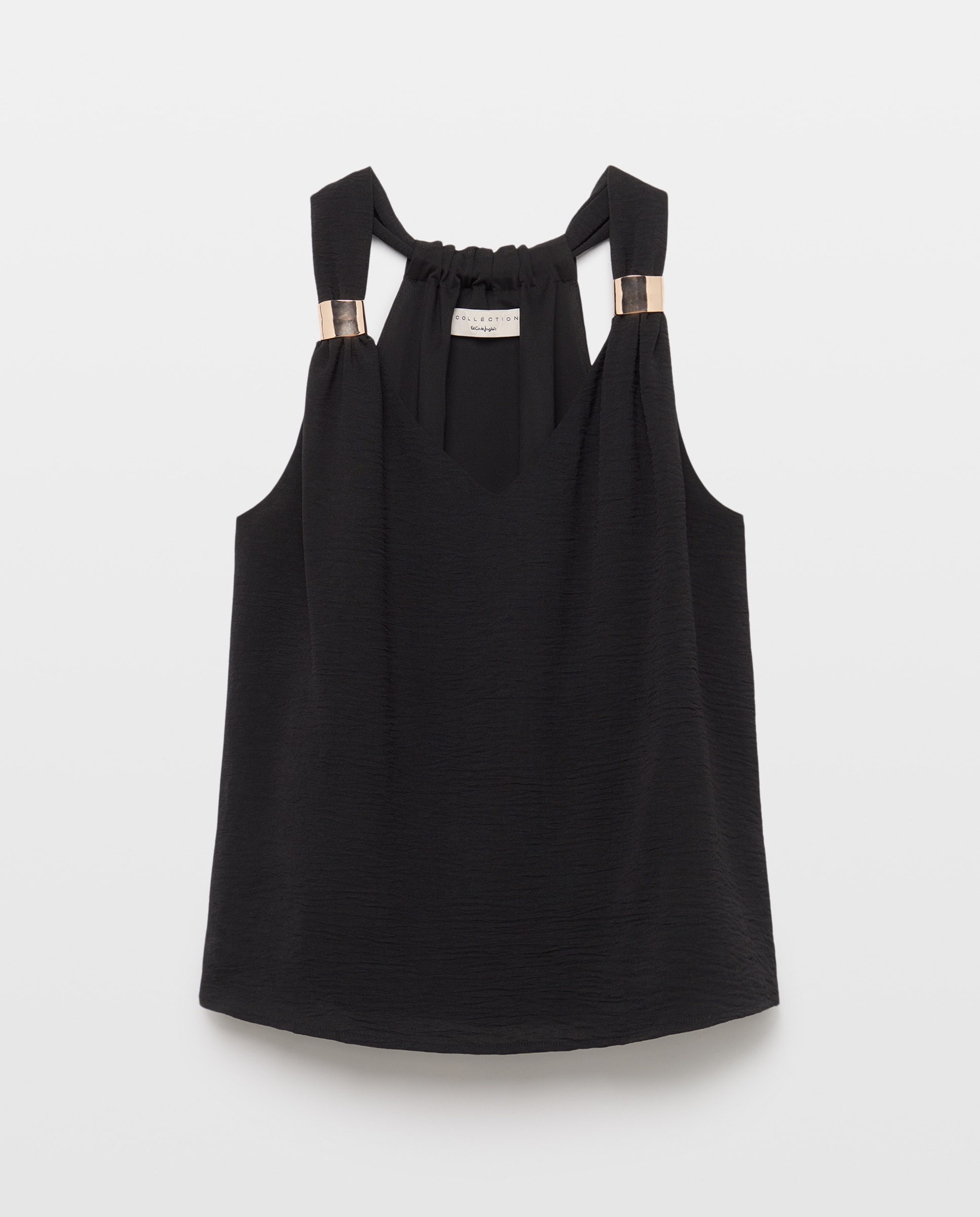 Camiseta de tirantes lisa de mujer - Woman El Corte Inglés - Negro Negro-5