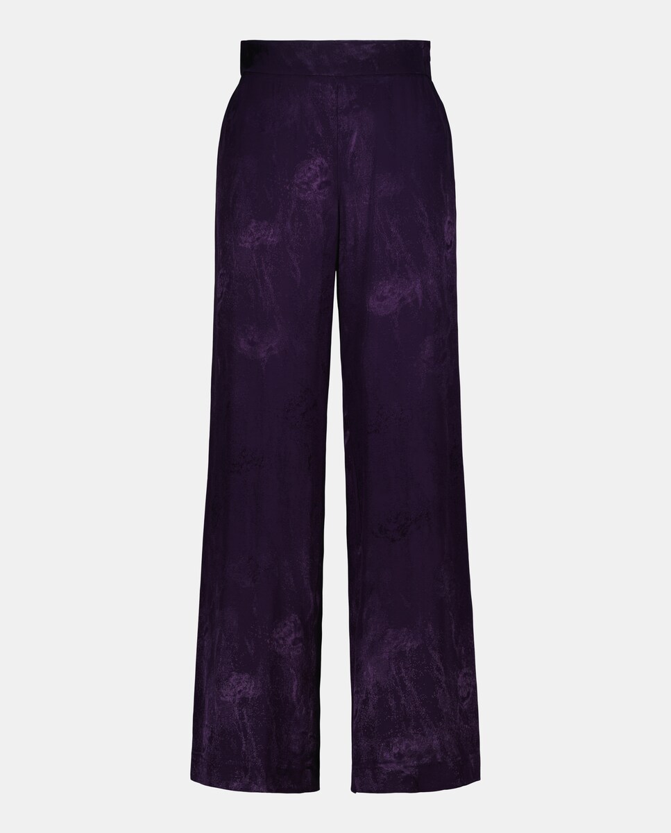 Calças jacquard Roxo-4