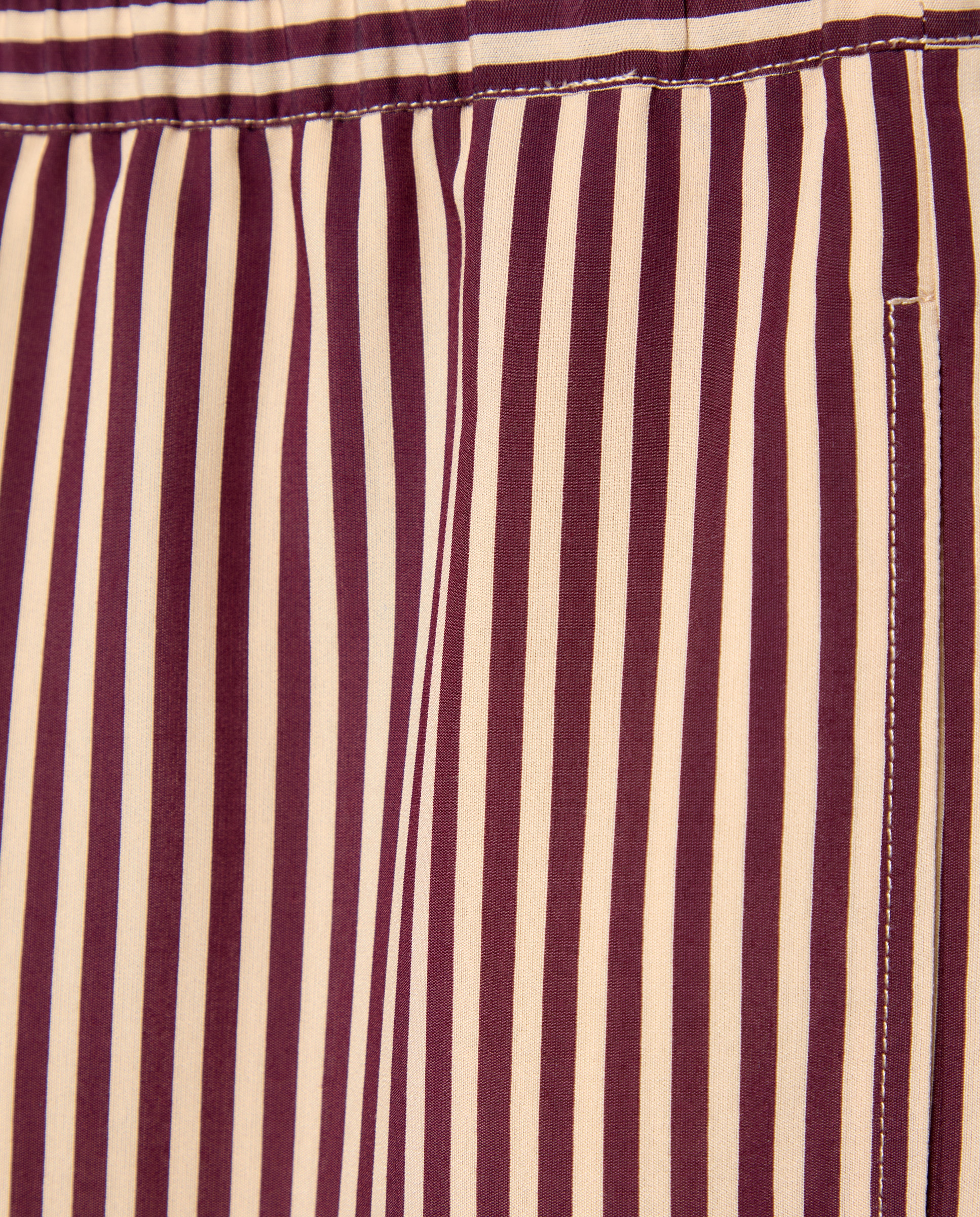 Calças Largas às Riscas Collection Vermelho-5