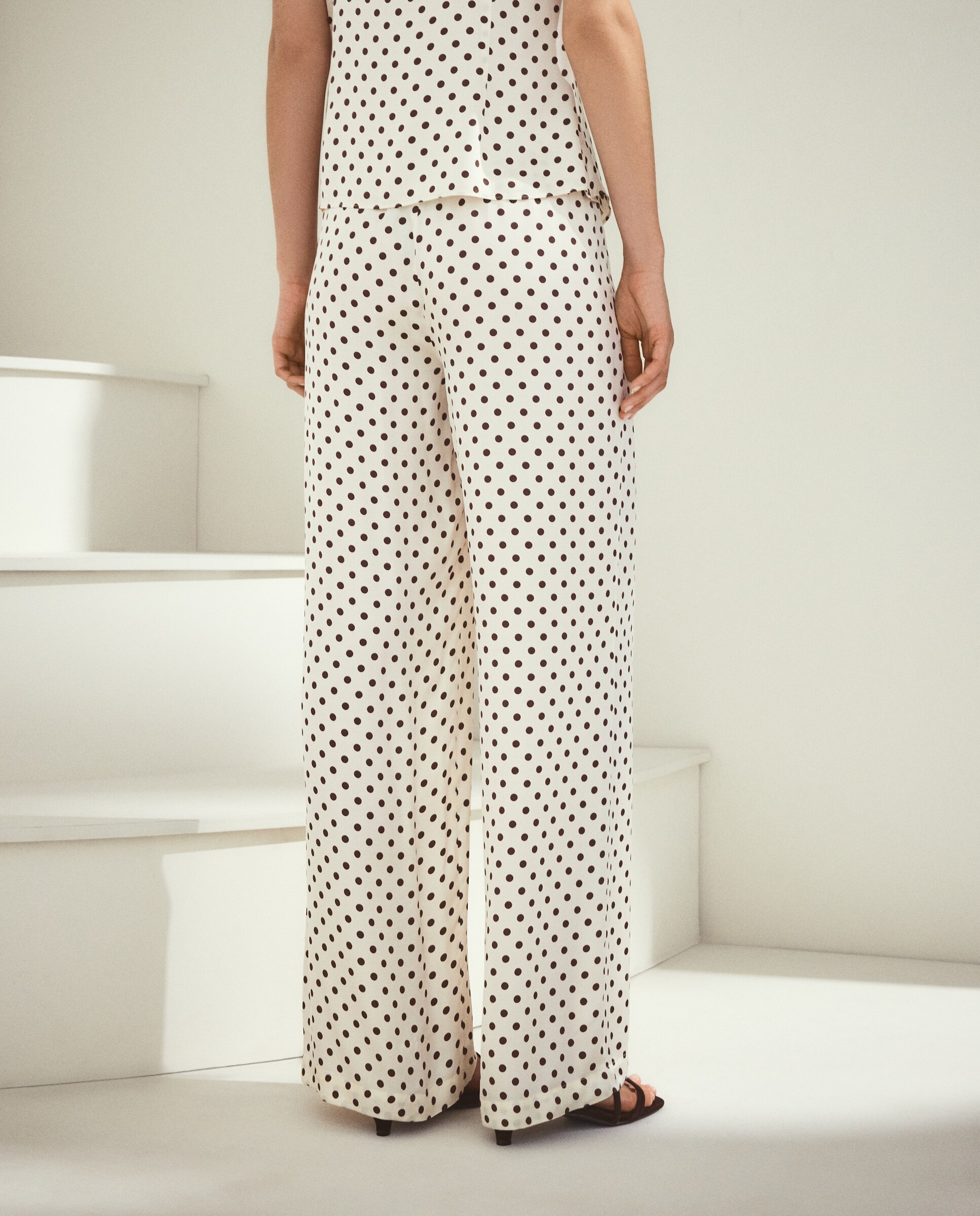 Pantalón ancho de mujer - Woman El Corte Inglés - Blanco Blanco-3