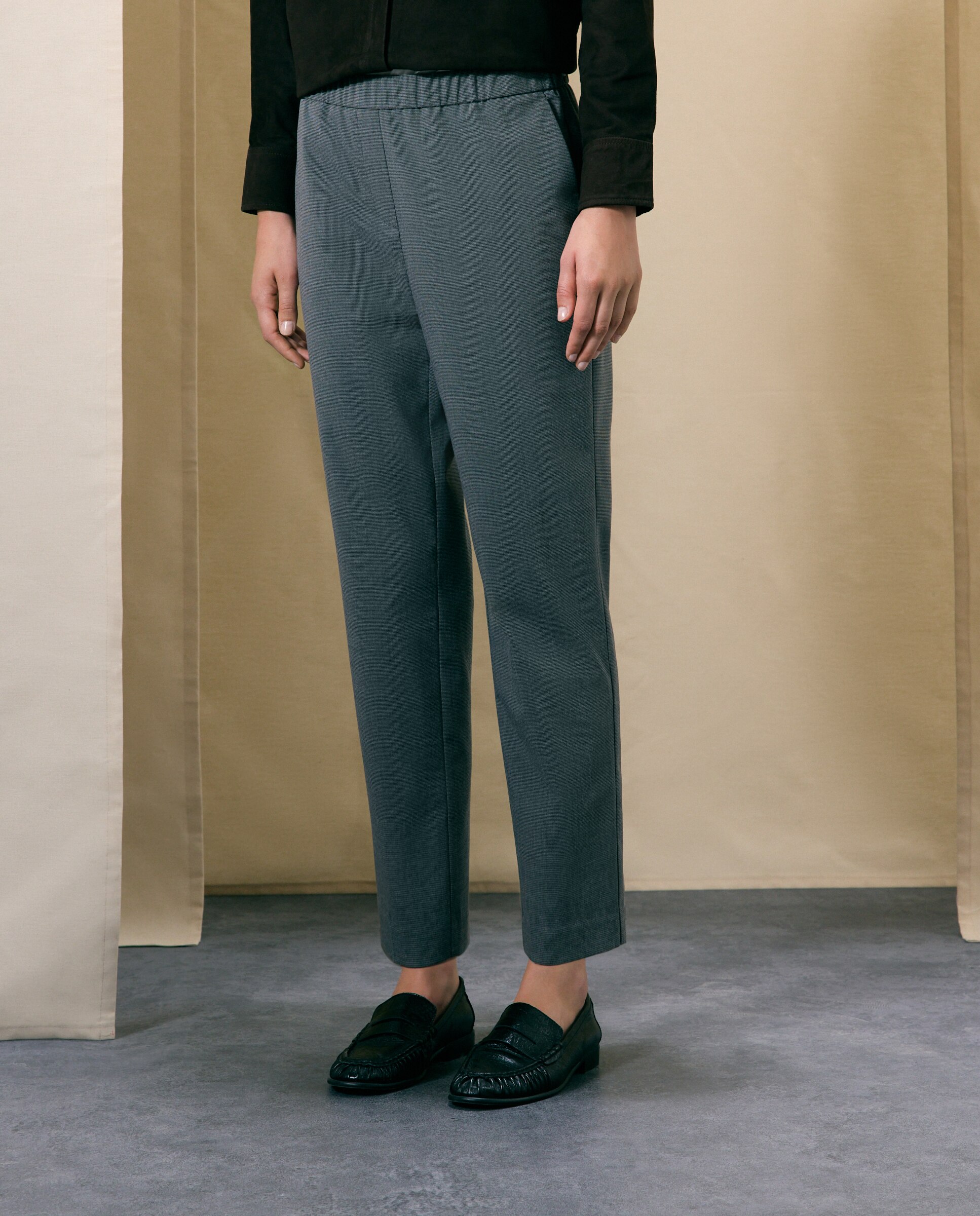 Pantalón semipitillo de mujer falso liso - Woman El Corte Inglés - 820 Gris medio 820 Gris medio-2