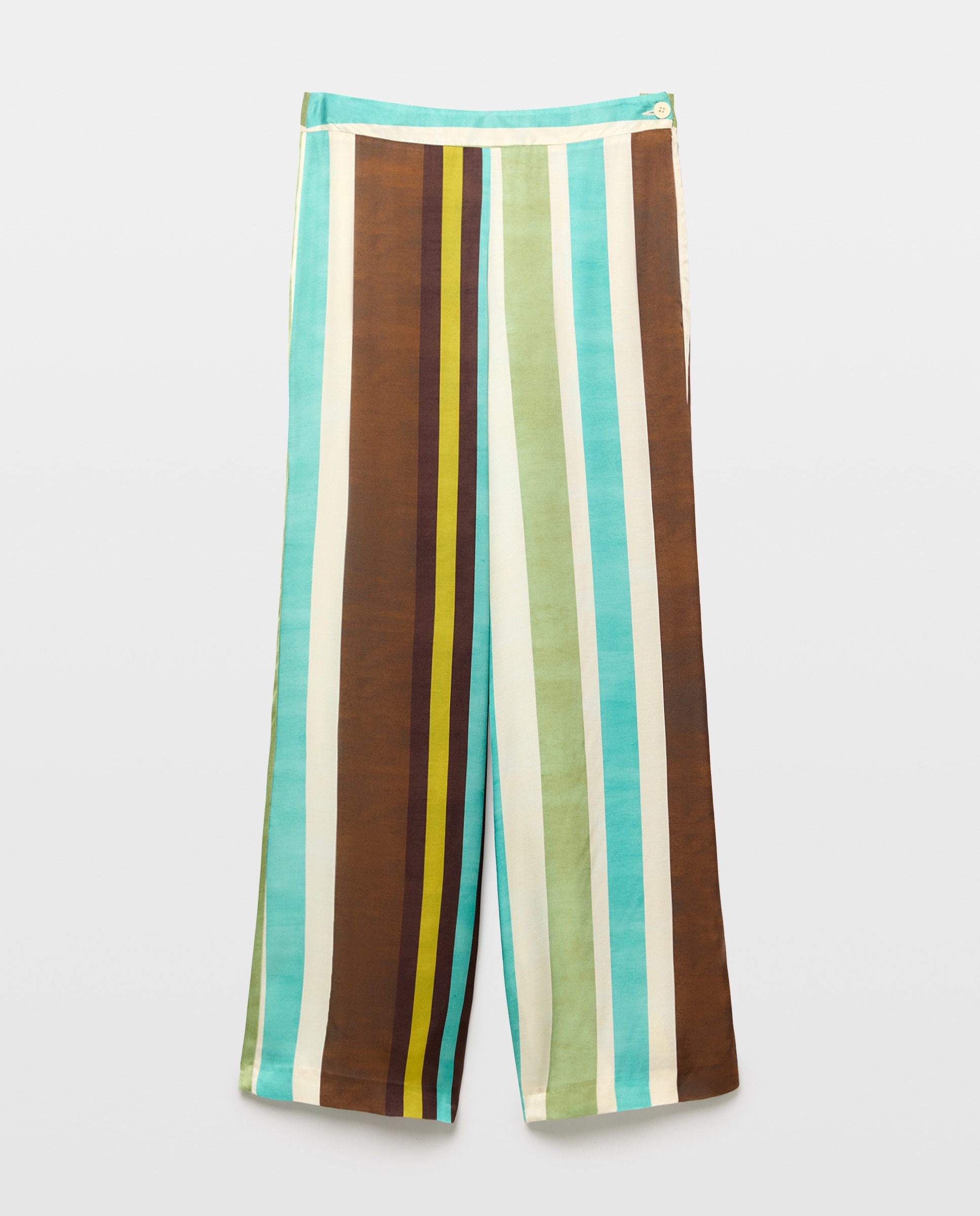 Calças às riscas - Multicolor Azul-5