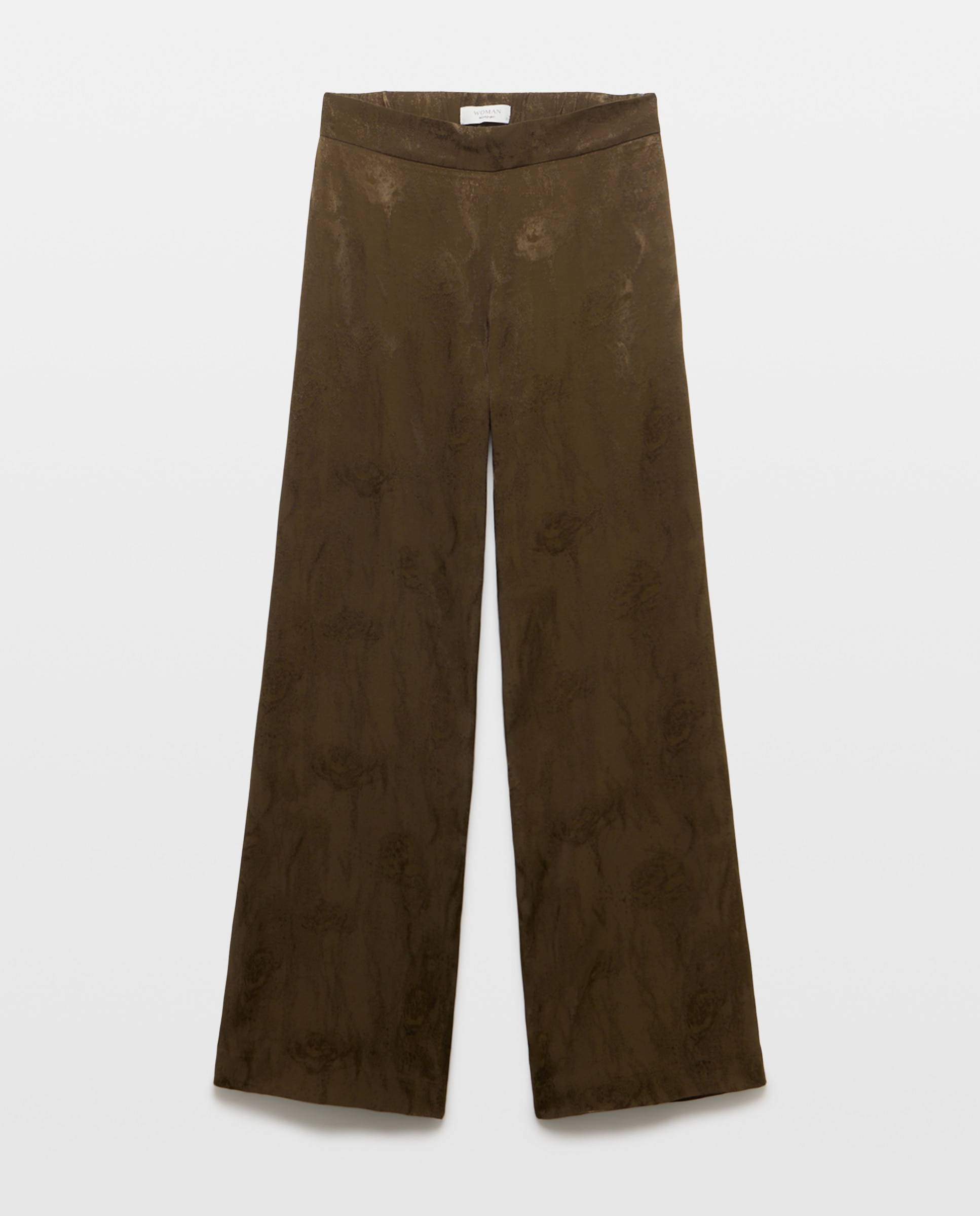 Pantalón de mujer jacquard - Woman El Corte Inglés - Verde Verde-4